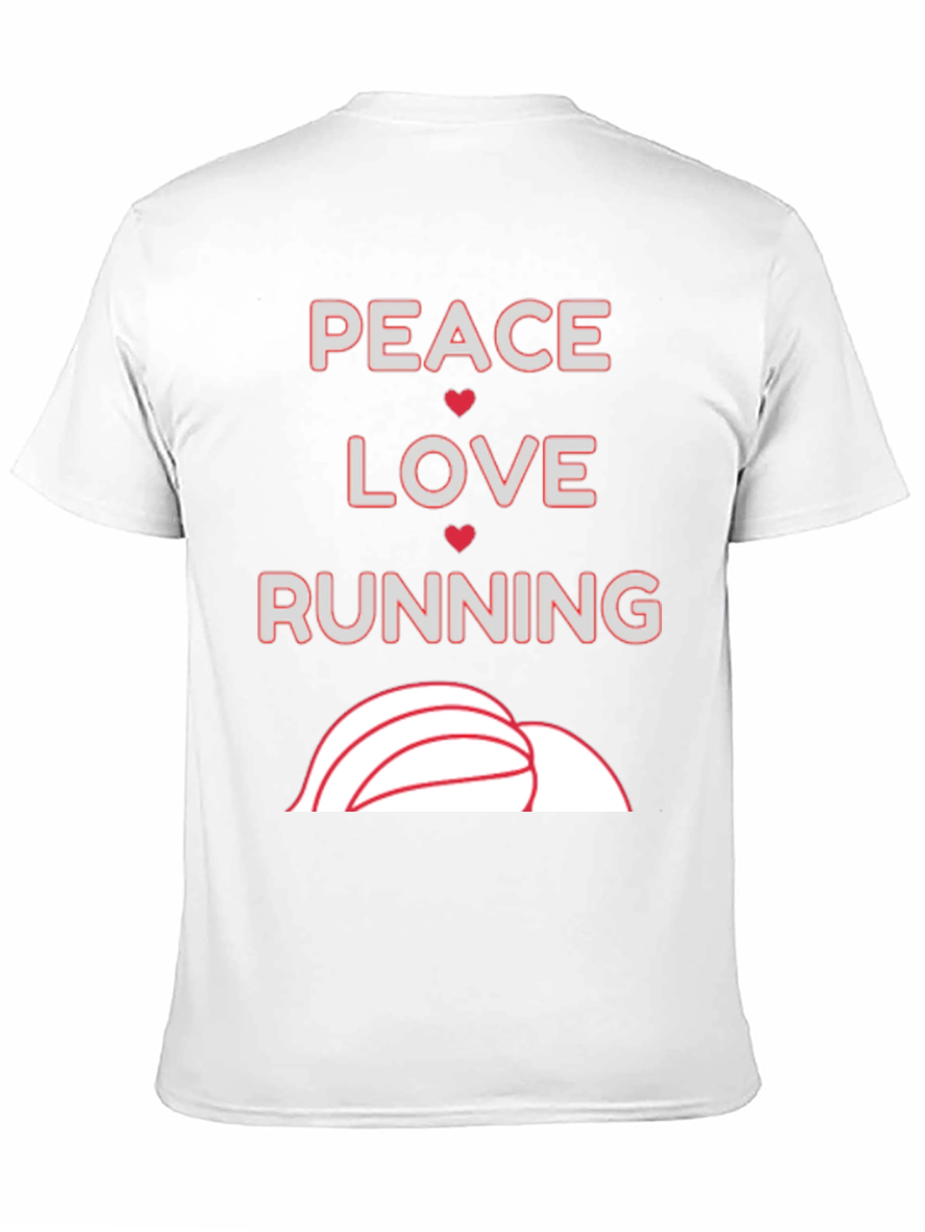 Peace Love Running Graphic T-Shirt