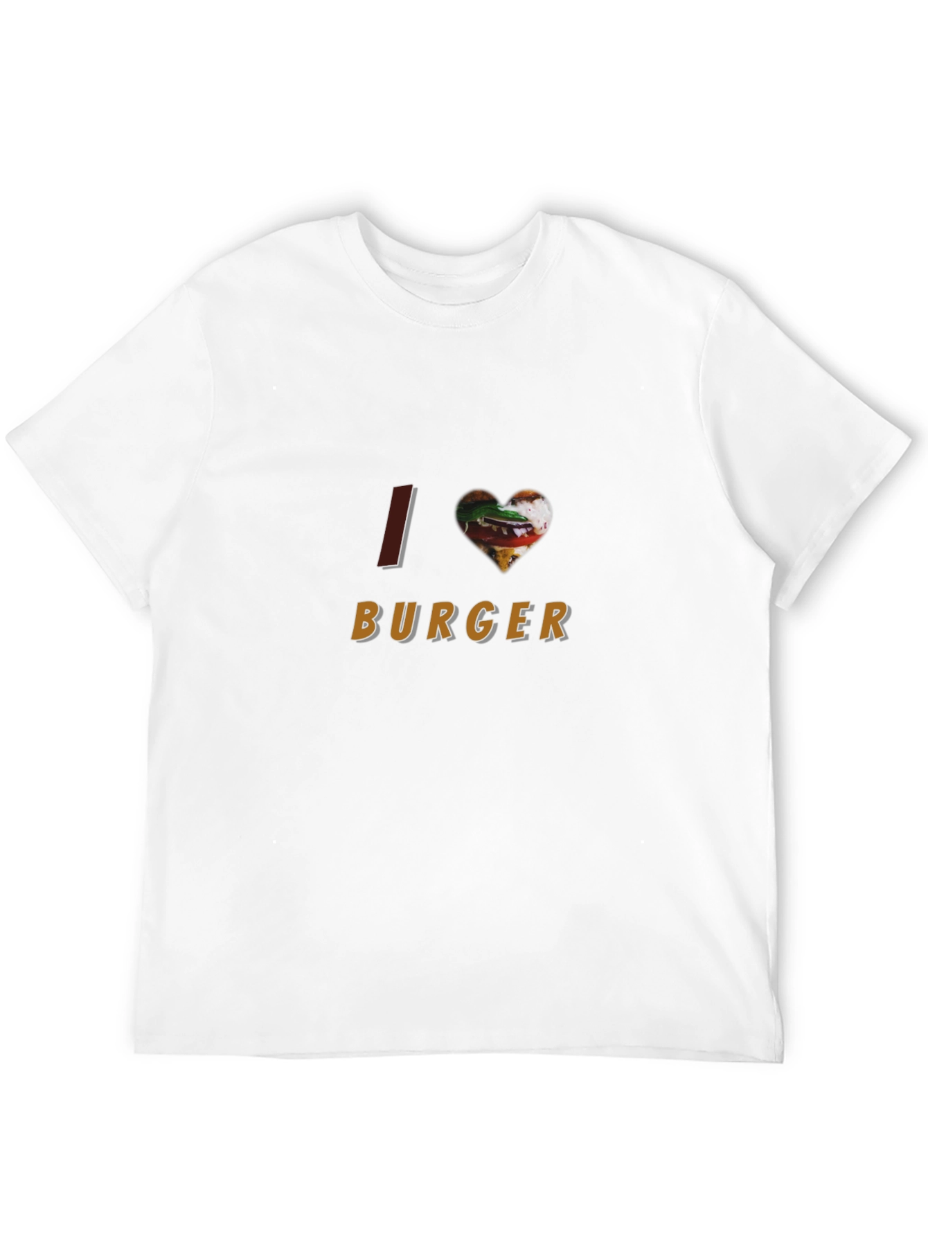 I Heart Burger T-Shirt - Casual Black Tee
