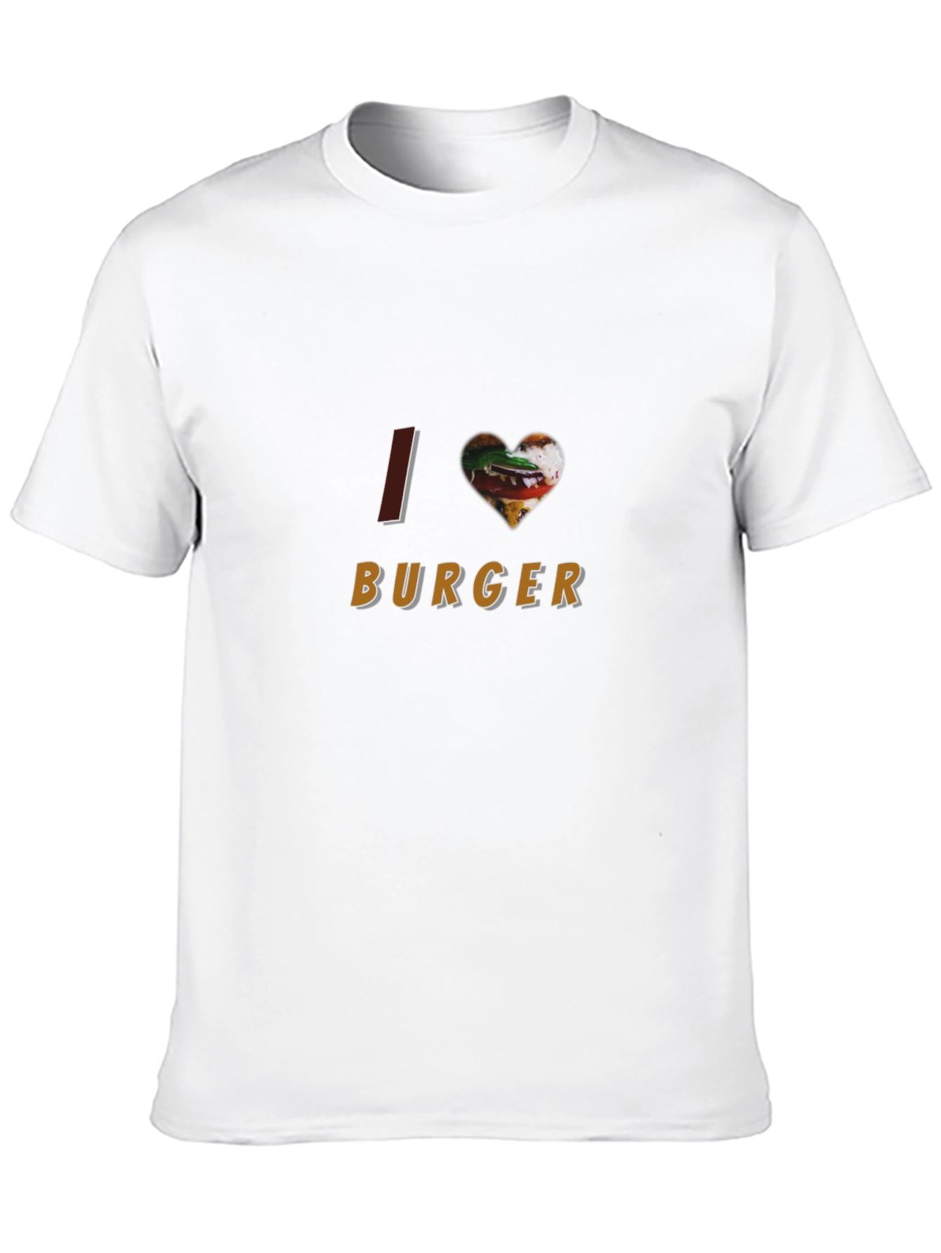 I Heart Burger T-Shirt - Casual Black Tee