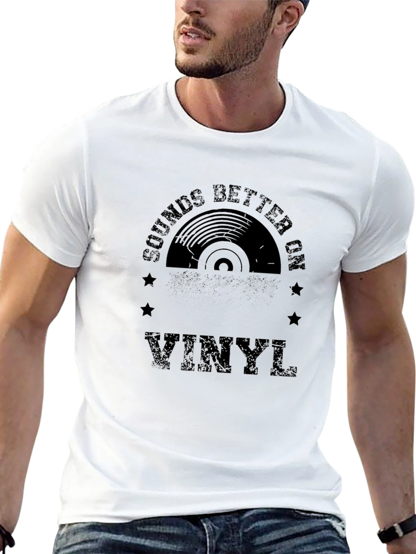 Sounds Better on Vinyl Black Graphic Tee