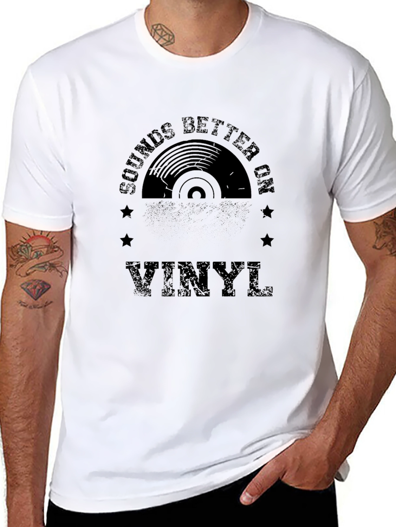 Sounds Better on Vinyl Black Graphic Tee