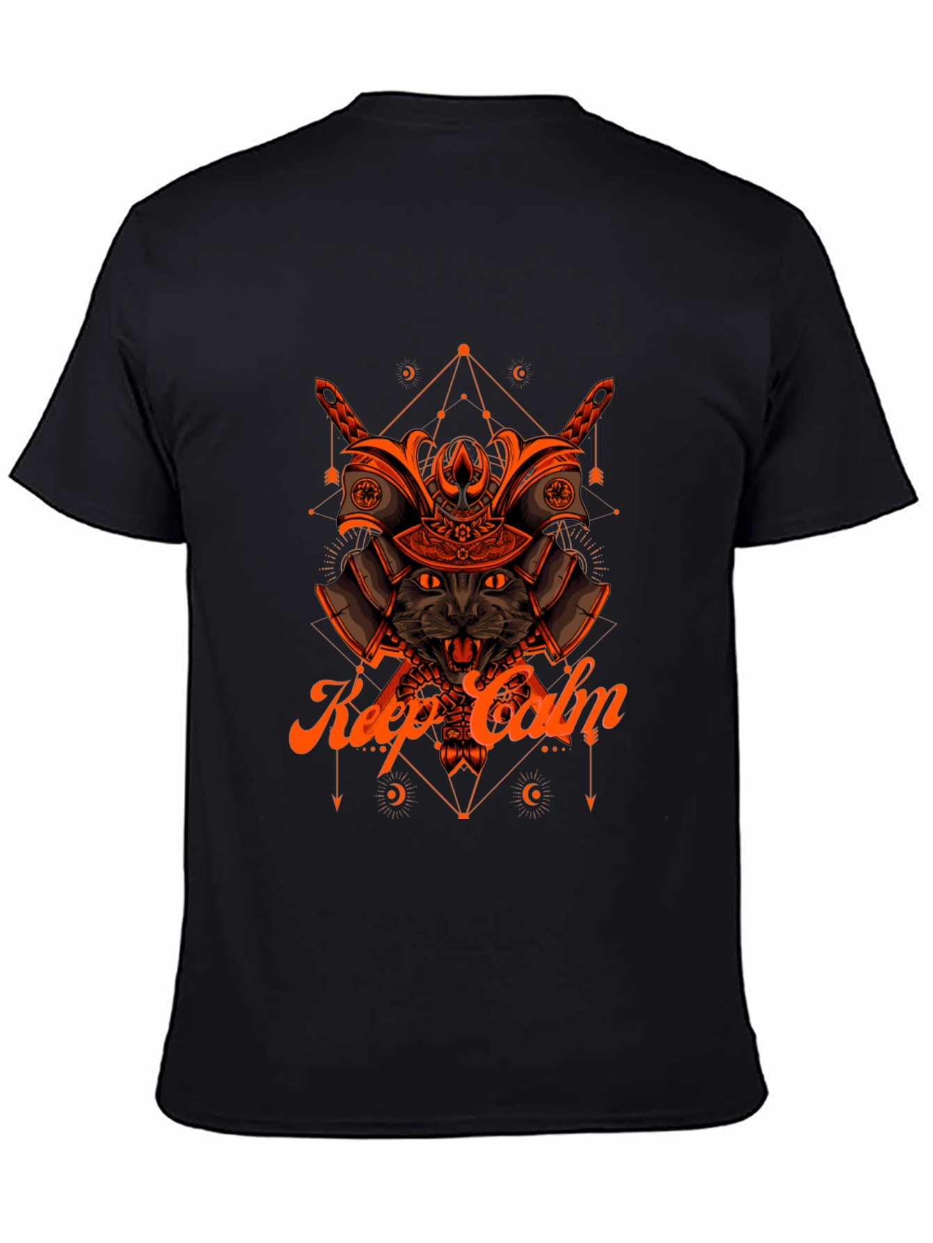 Samurai Cat T-Shirt - Keep Calm Graphic Tee