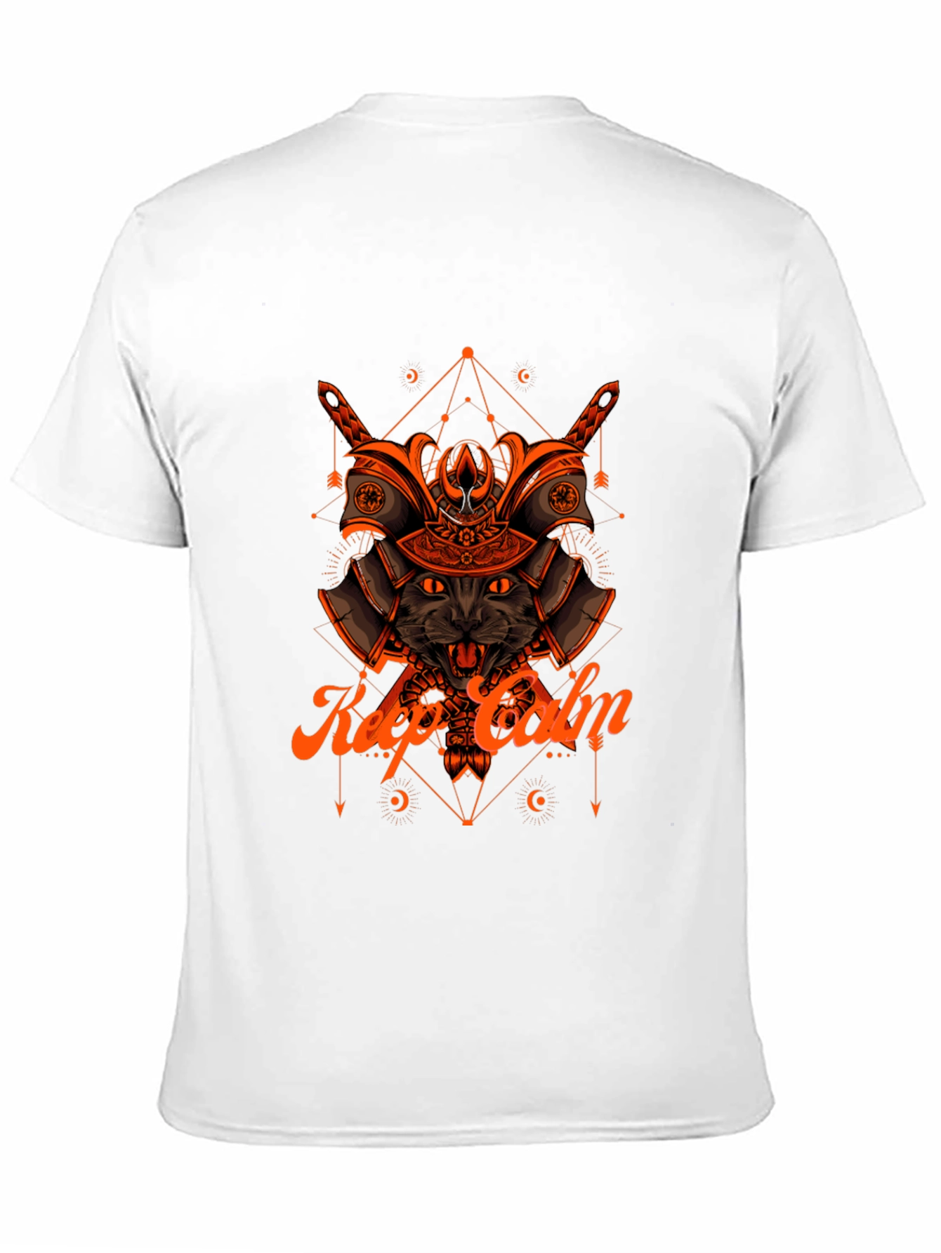 Samurai Cat T-Shirt - Keep Calm Graphic Tee