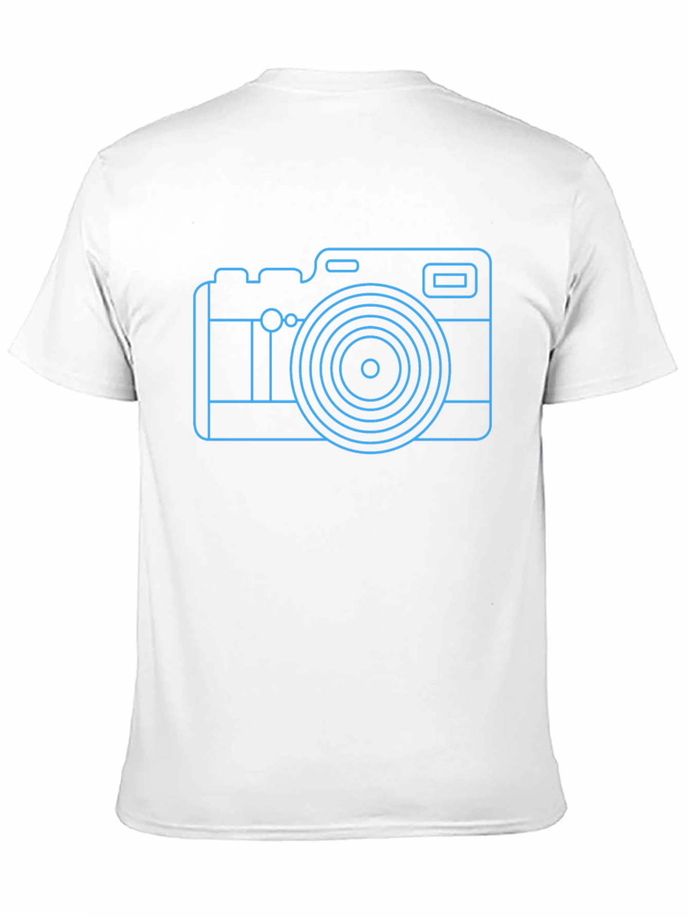 Neon Camera Graphic Tee - Black Casual T-Shirt