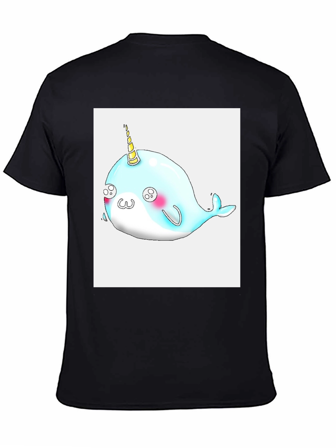 Narwhal Unicorn Black T-Shirt