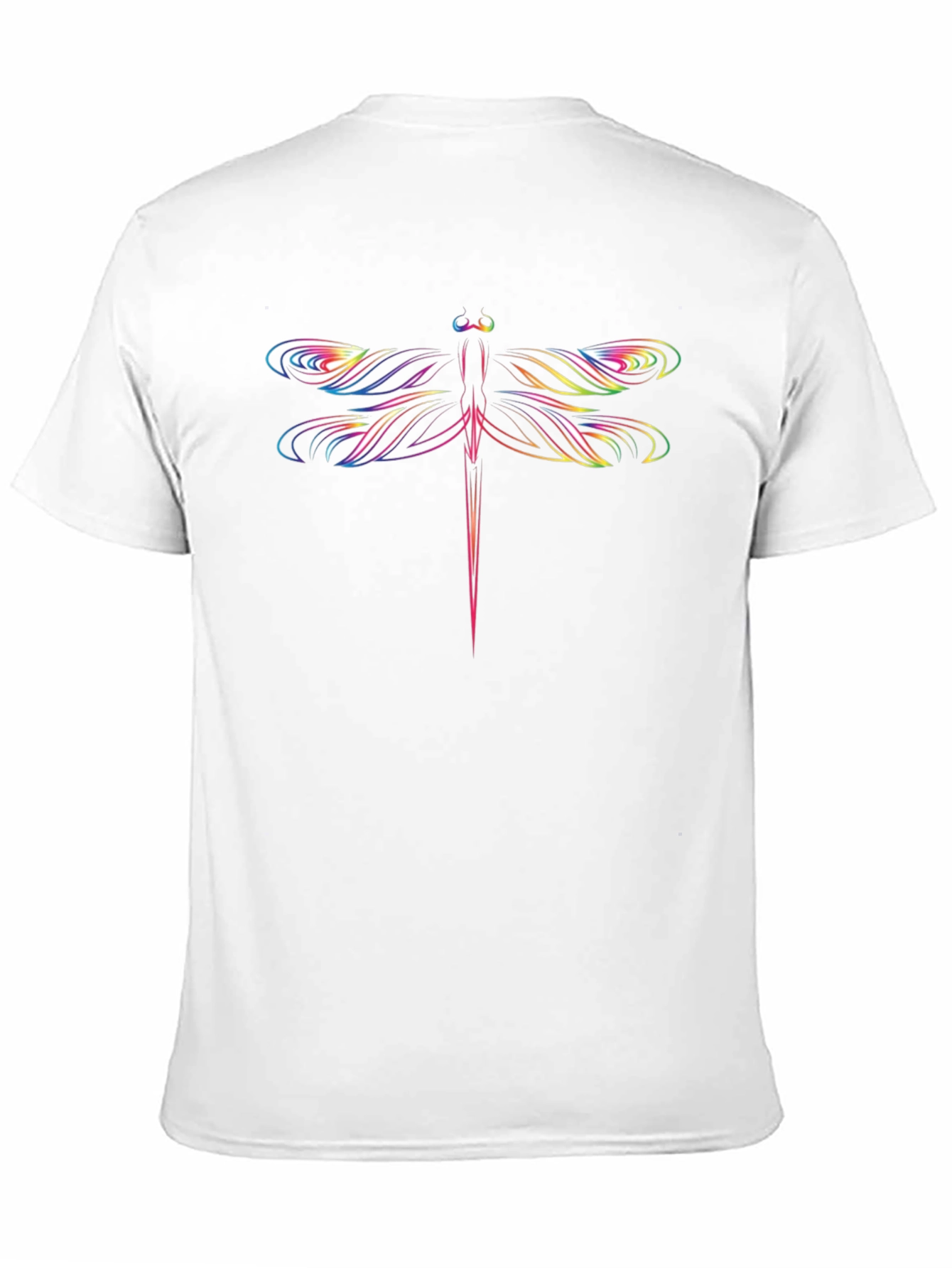 Vibrant Dragonfly Graphic Black T-Shirt