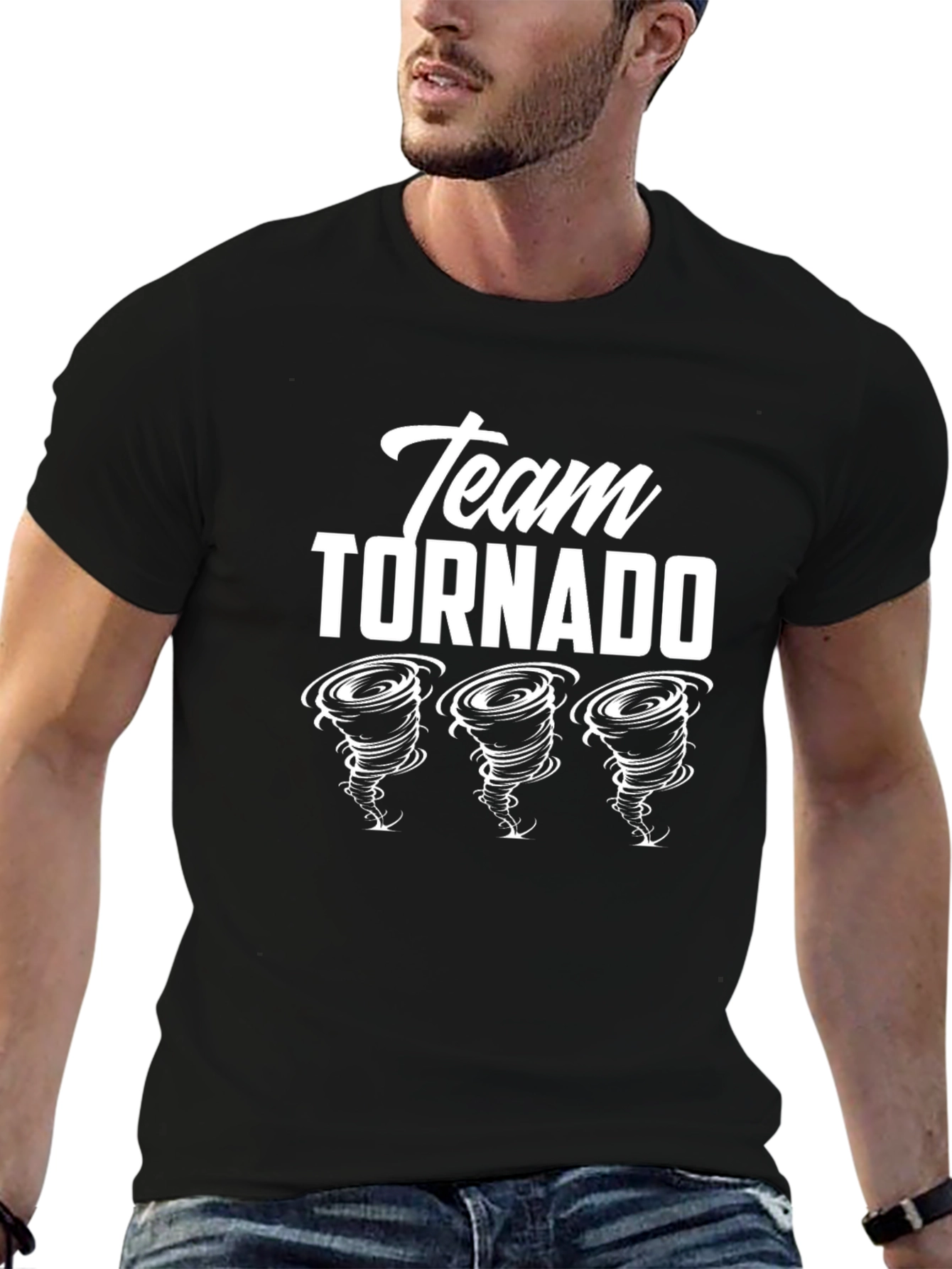 Team Tornado Graphic T-Shirt - Black Cotton Tee
