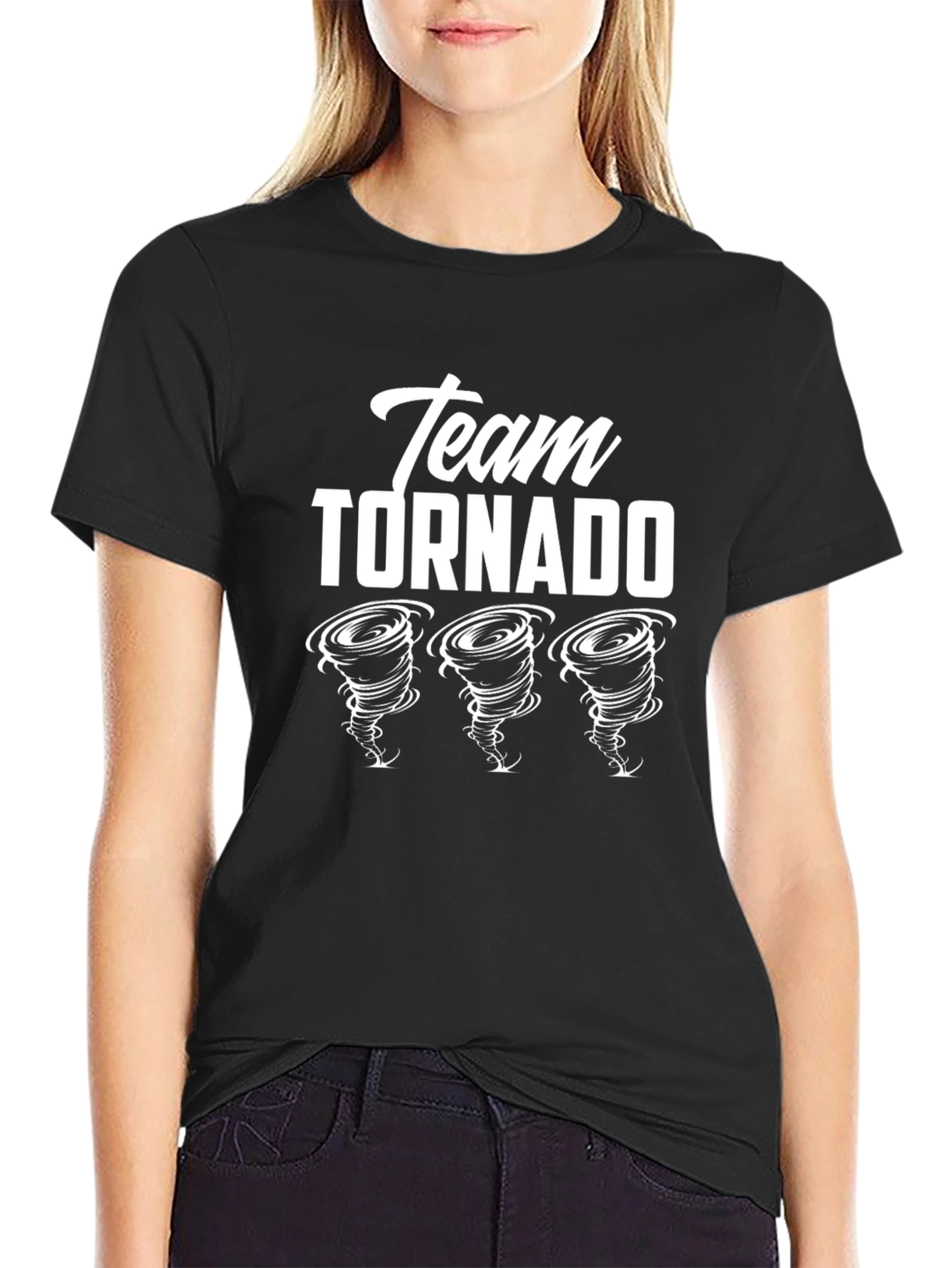 Team Tornado Graphic T-Shirt - Black Cotton Tee
