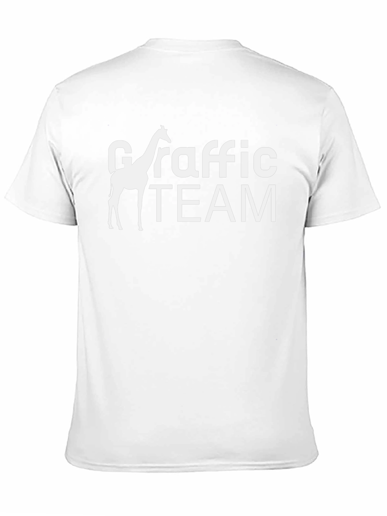 Giraffe Team Graphic Tee - Black Cotton T-Shirt