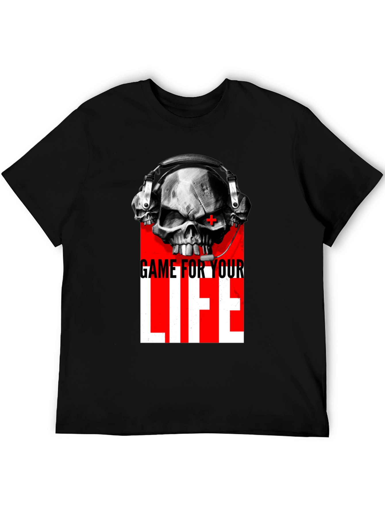 Game For Your Life Skull Graphic Tee