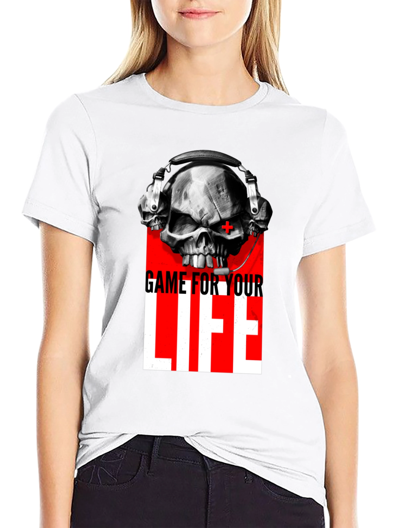 Game For Your Life Skull Graphic Tee