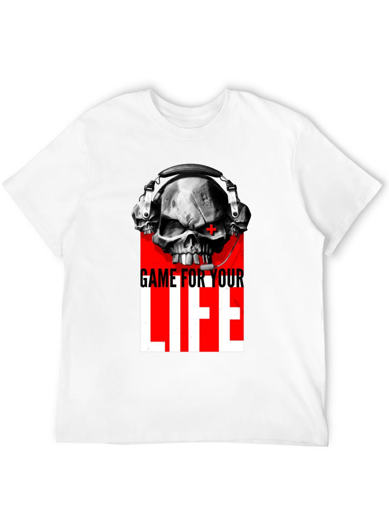 Game For Your Life Skull Graphic Tee