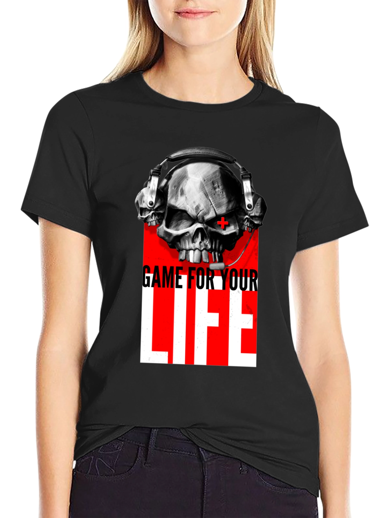 Game For Your Life Skull Graphic Tee