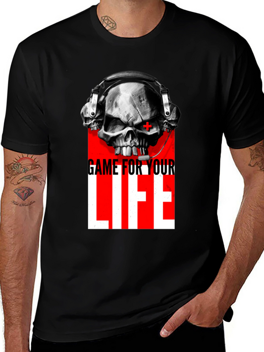 Game For Your Life Skull Graphic Tee