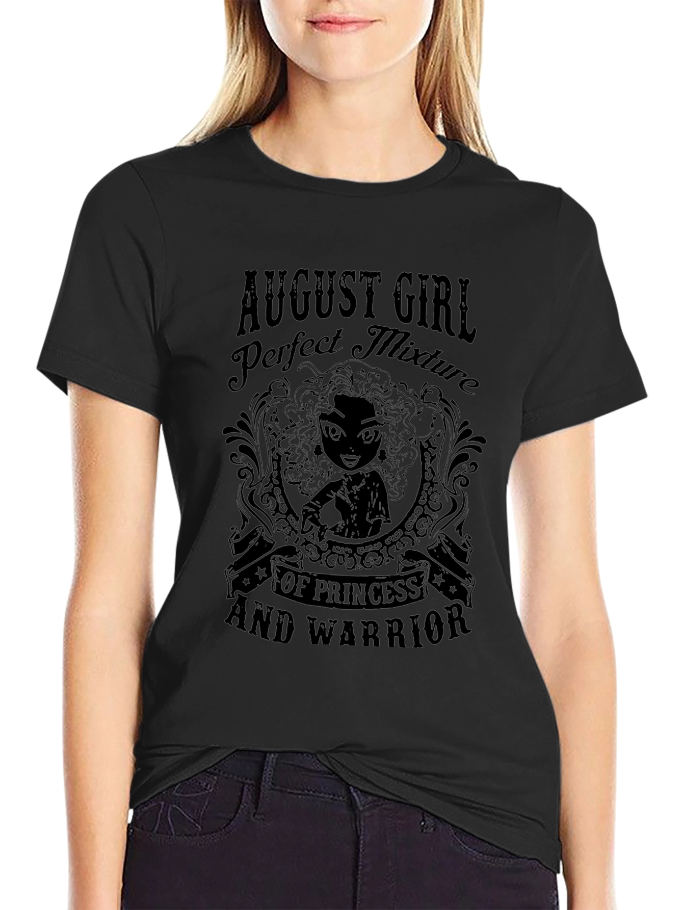 August Girl Princess Warrior Graphic T-Shirt