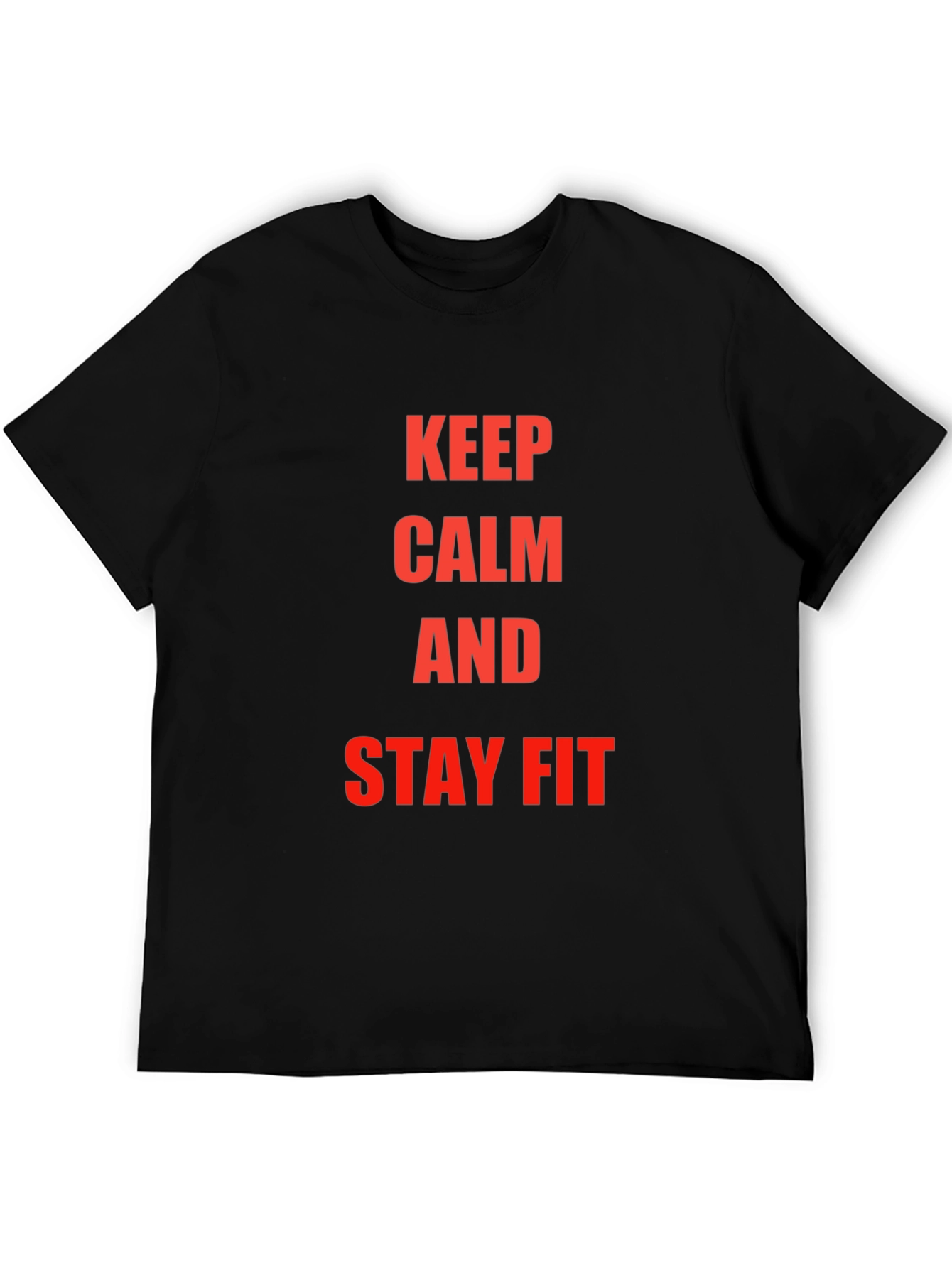Keep Calm and Stay Fit Black T-Shirt