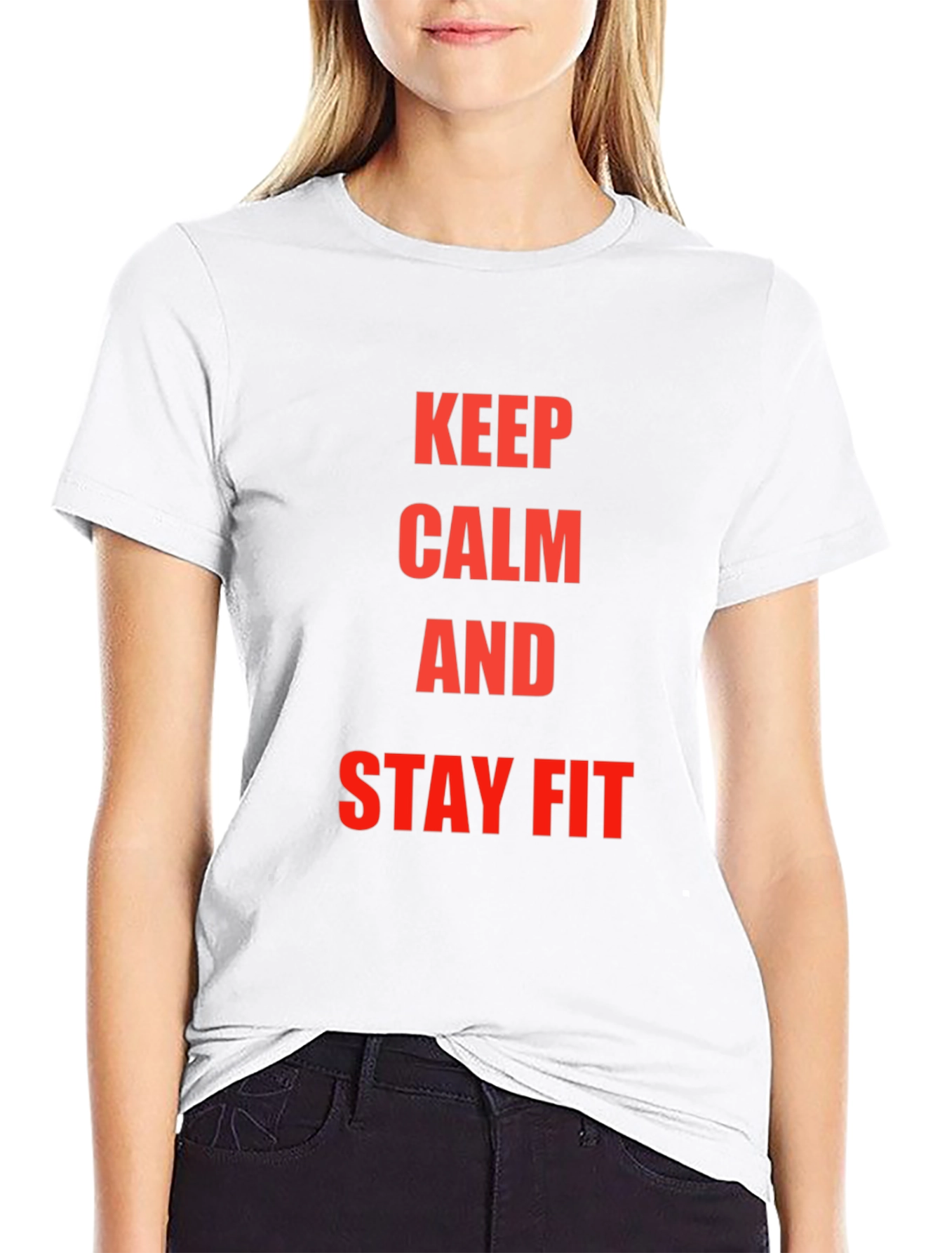 Keep Calm and Stay Fit Black T-Shirt