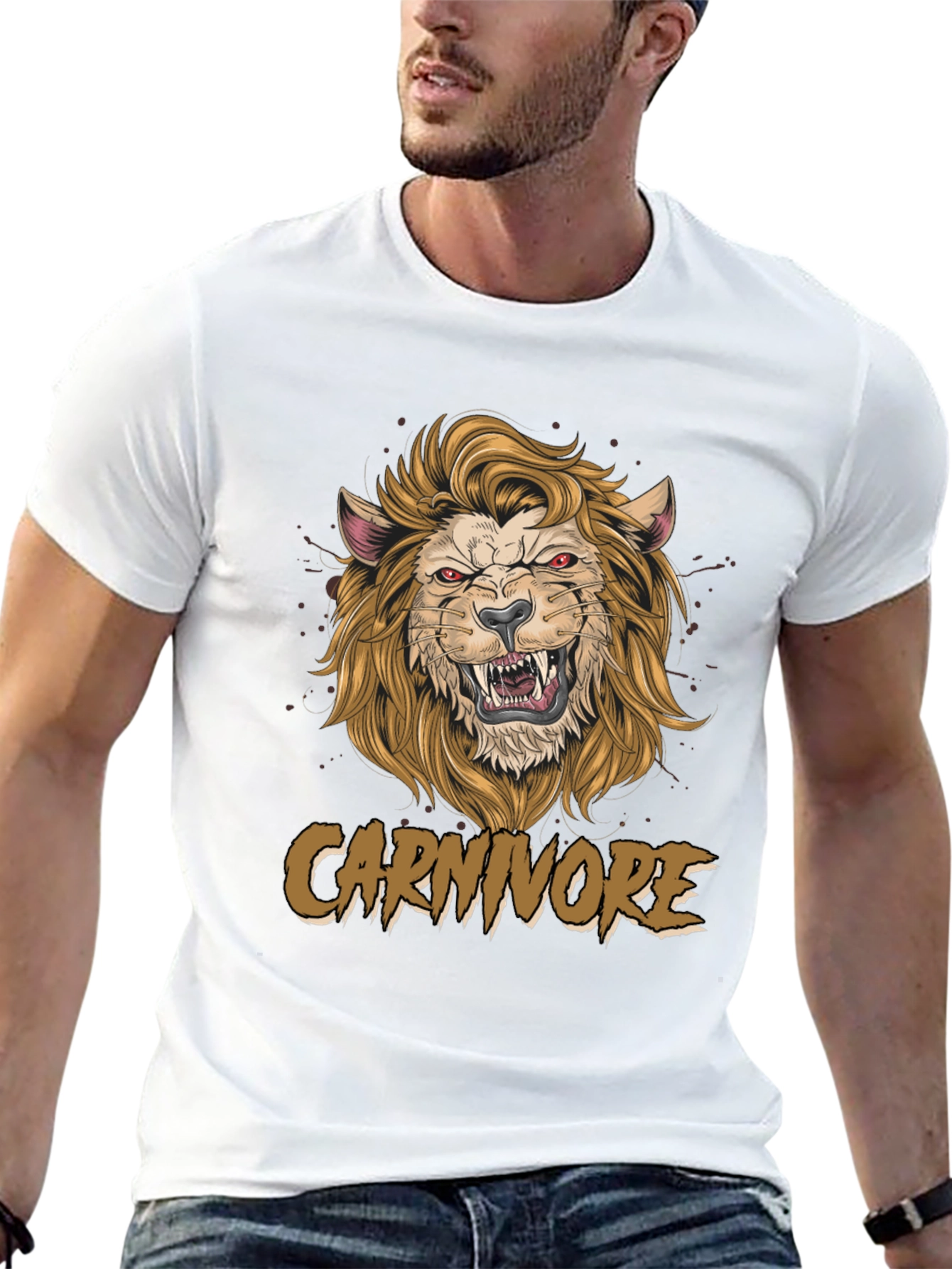 Carnivore Graphic Tee - Fierce Lion Design