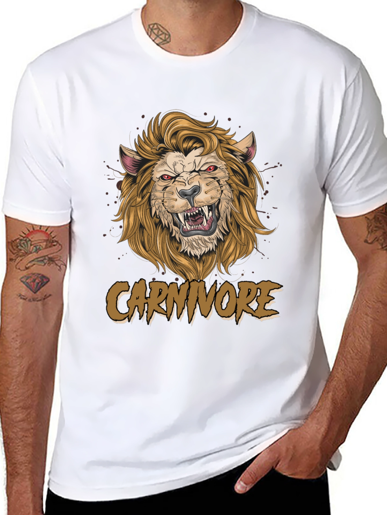 Carnivore Graphic Tee - Fierce Lion Design