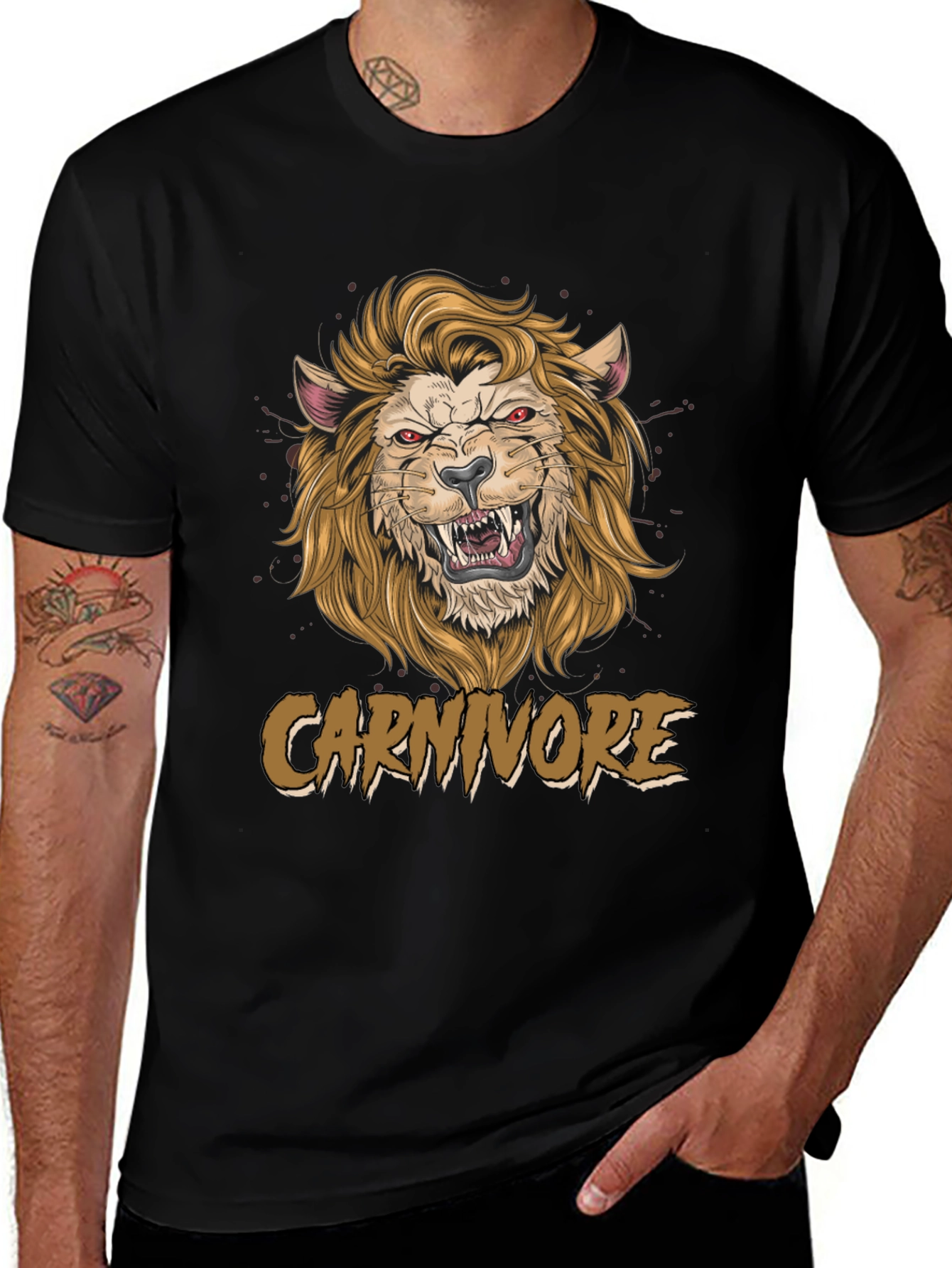 Carnivore Graphic Tee - Fierce Lion Design