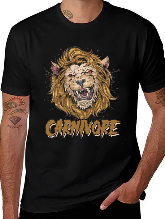 Carnivore Graphic Tee - Fierce Lion Design