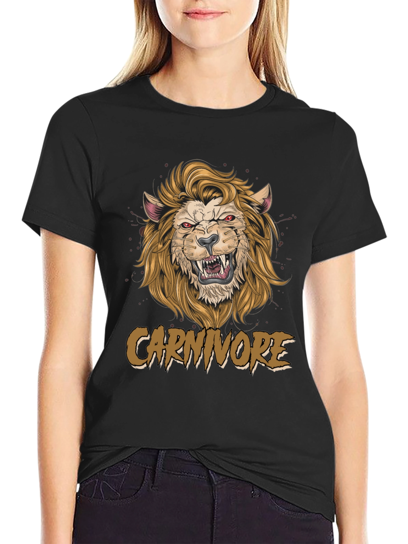 Carnivore Graphic Tee - Fierce Lion Design