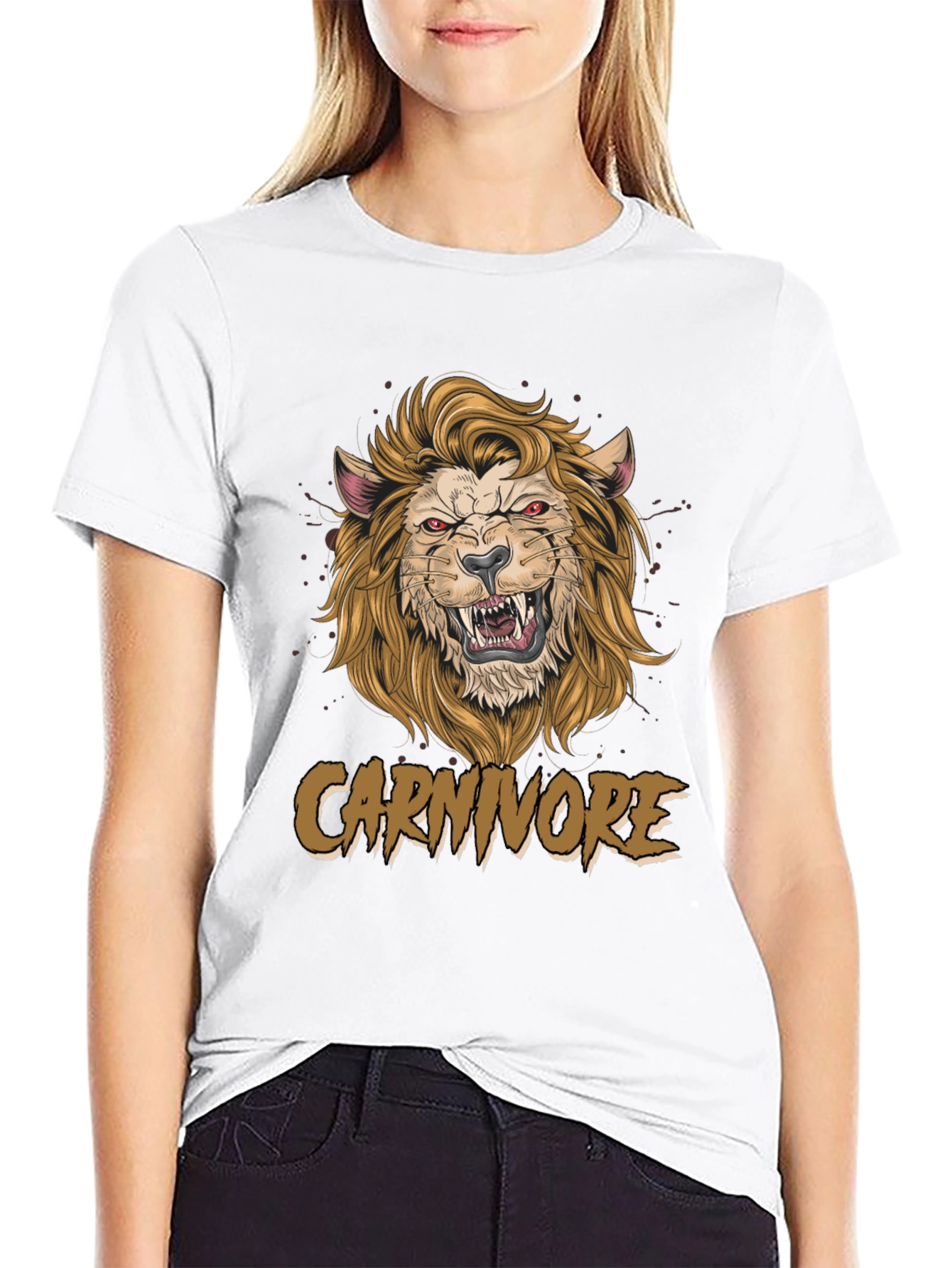 Carnivore Graphic Tee - Fierce Lion Design