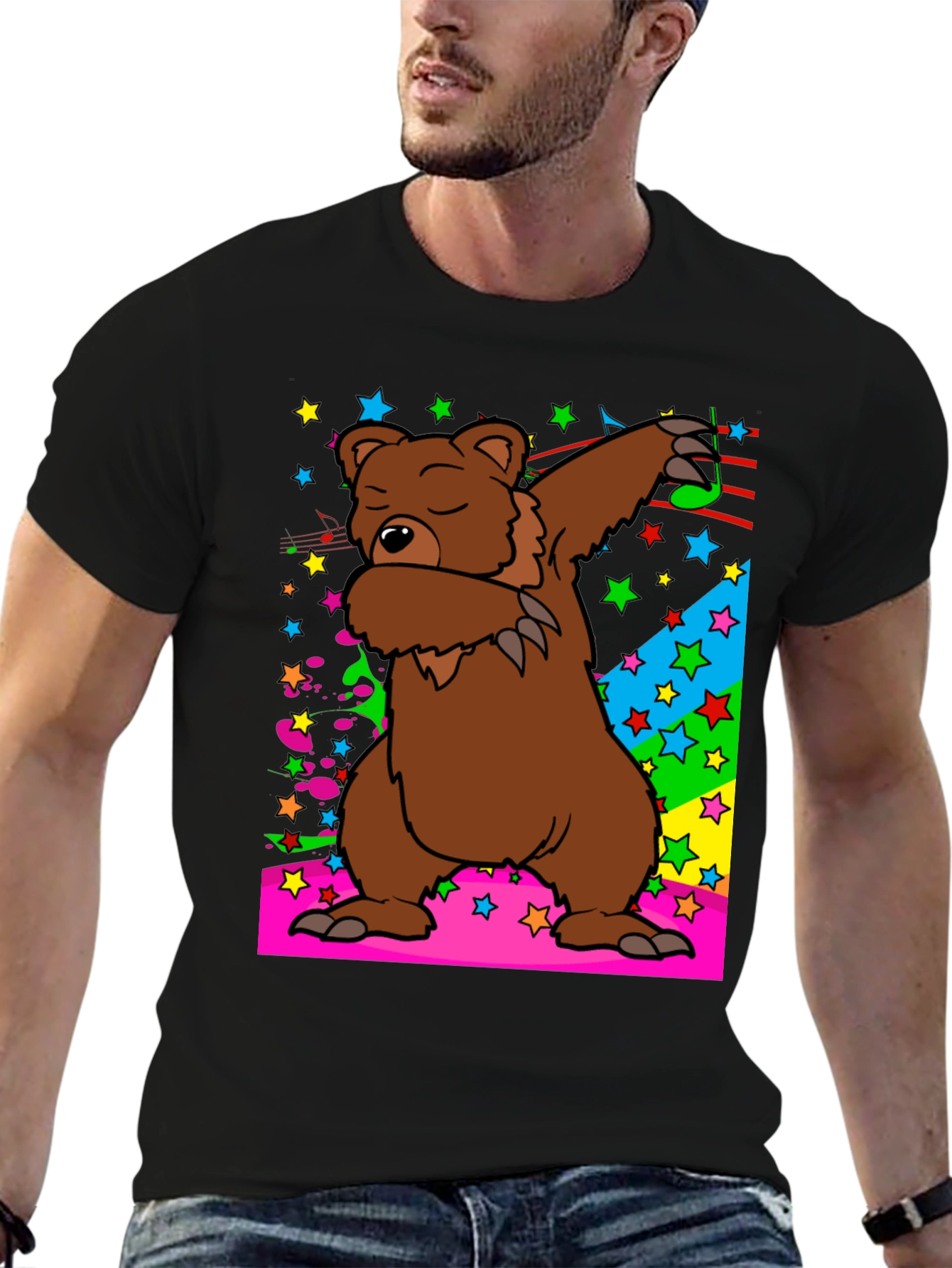 Dabbing Bear Graphic Tee - Fun & Unique T-Shirt
