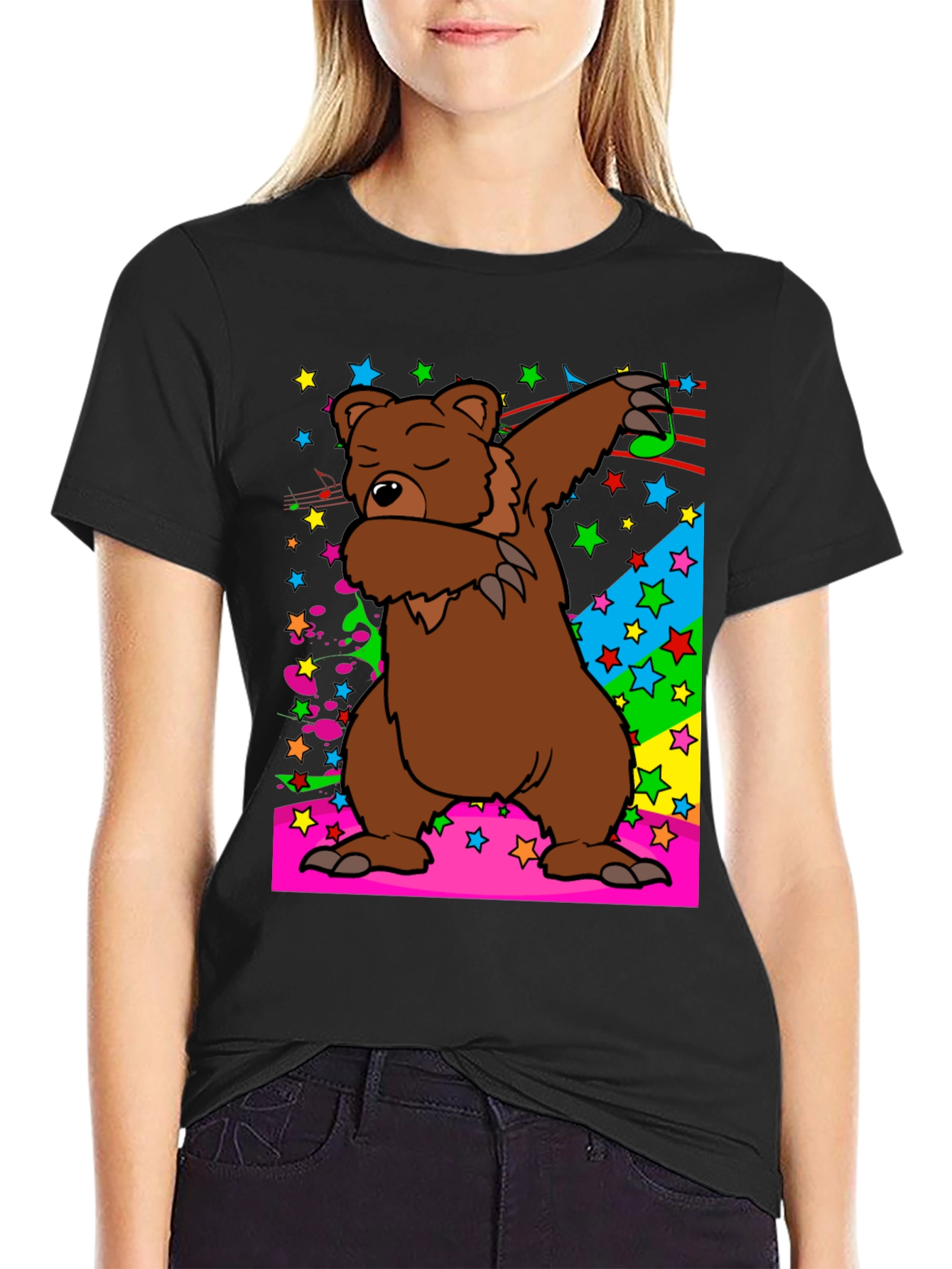 Dabbing Bear Graphic Tee - Fun & Unique T-Shirt