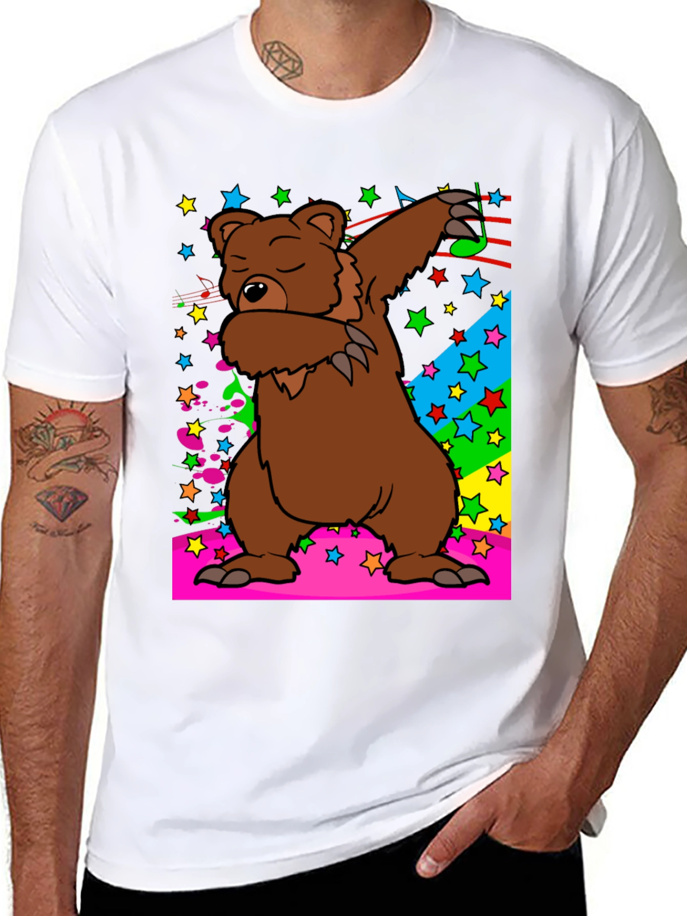 Dabbing Bear Graphic Tee - Fun & Unique T-Shirt