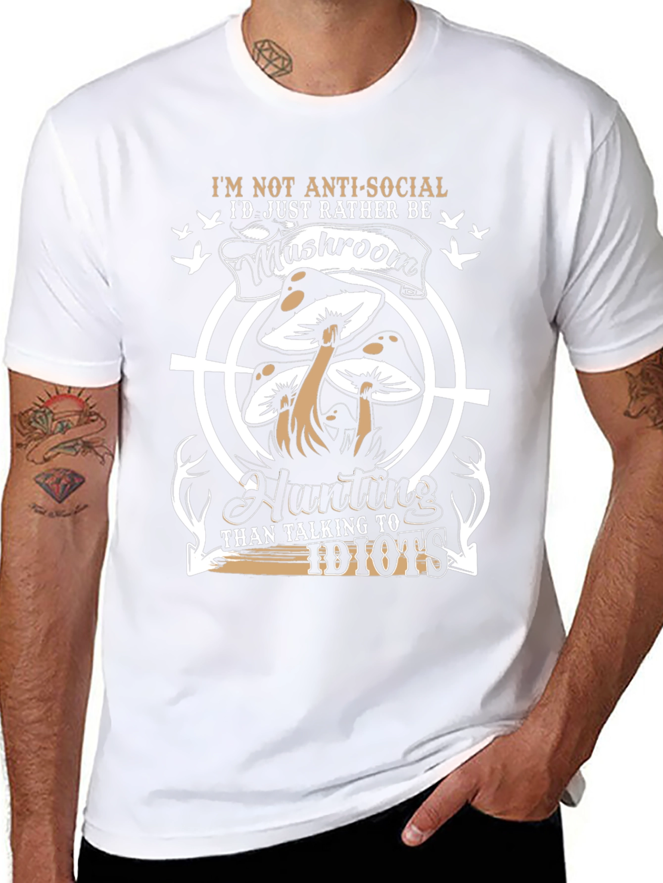 Mushroom Hunting Graphic T-Shirt - Anti-Social Tee