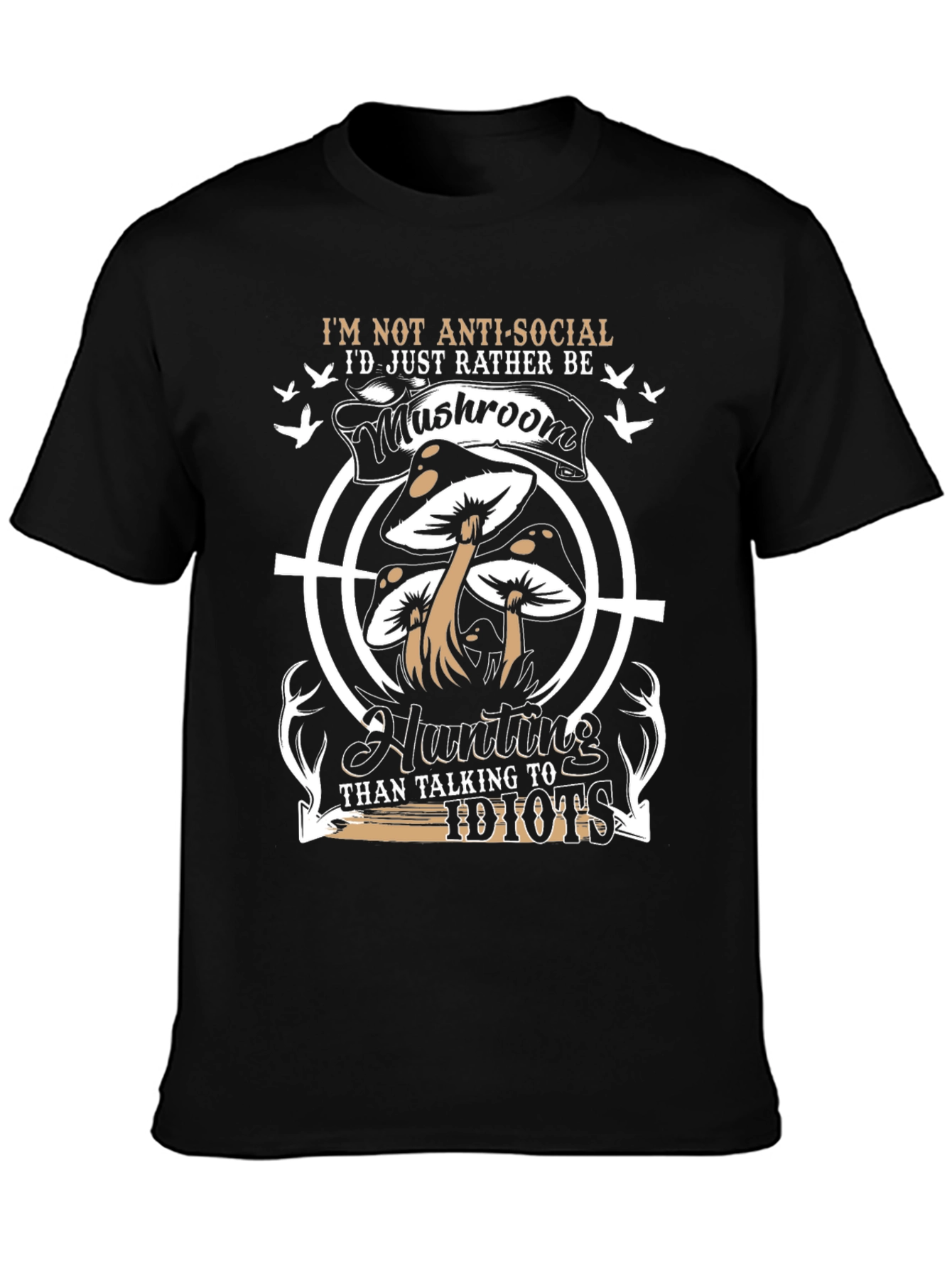 Mushroom Hunting Graphic T-Shirt - Anti-Social Tee