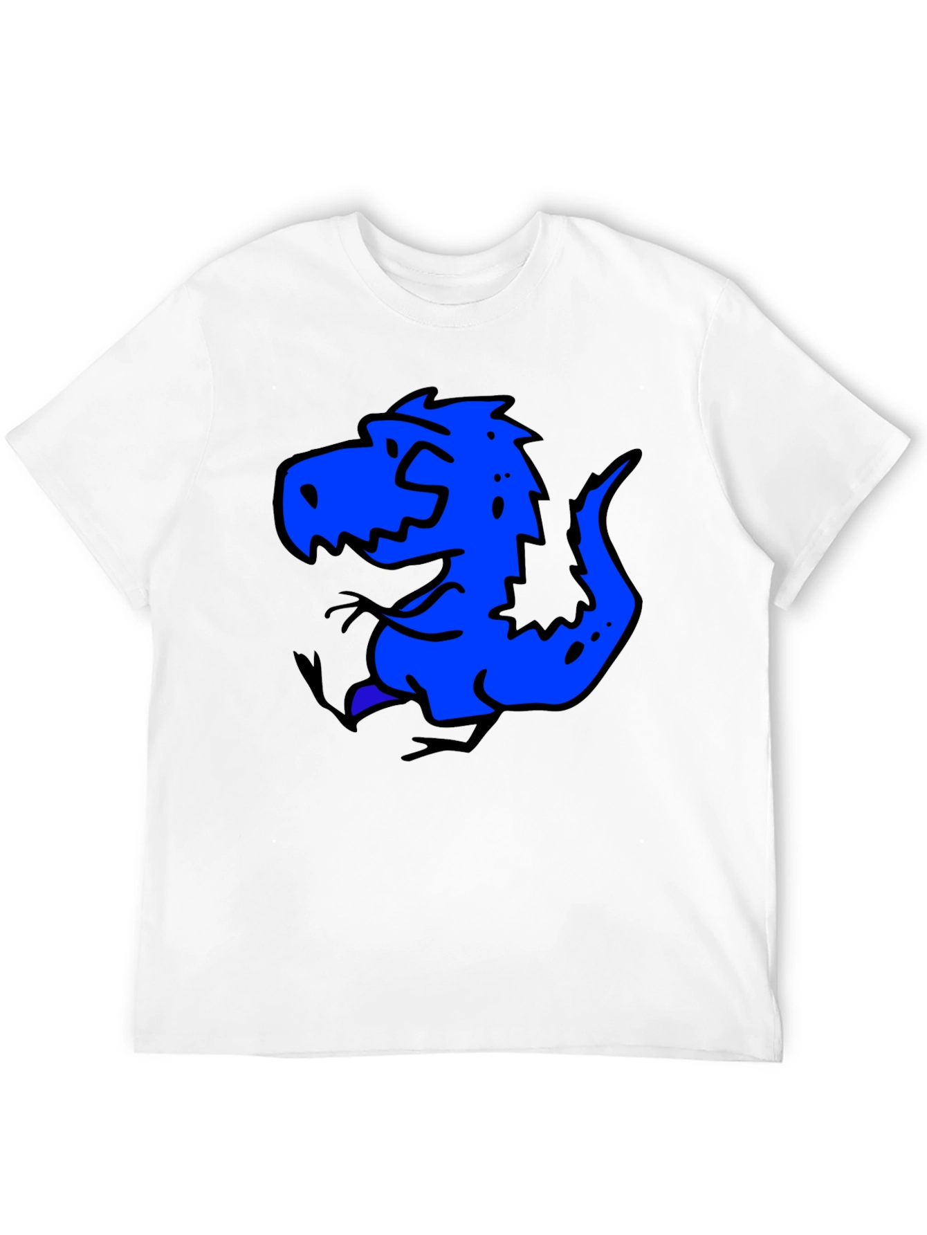Cartoon Dinosaur Black T-Shirt