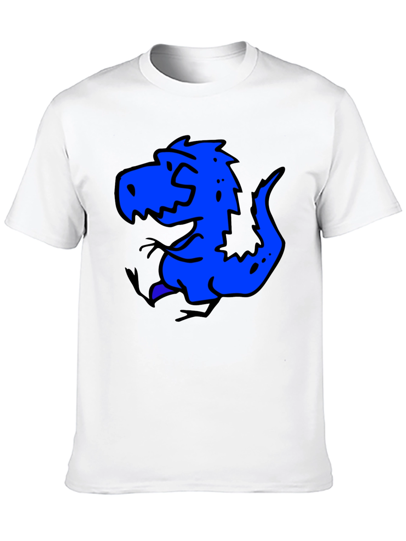 Cartoon Dinosaur Black T-Shirt