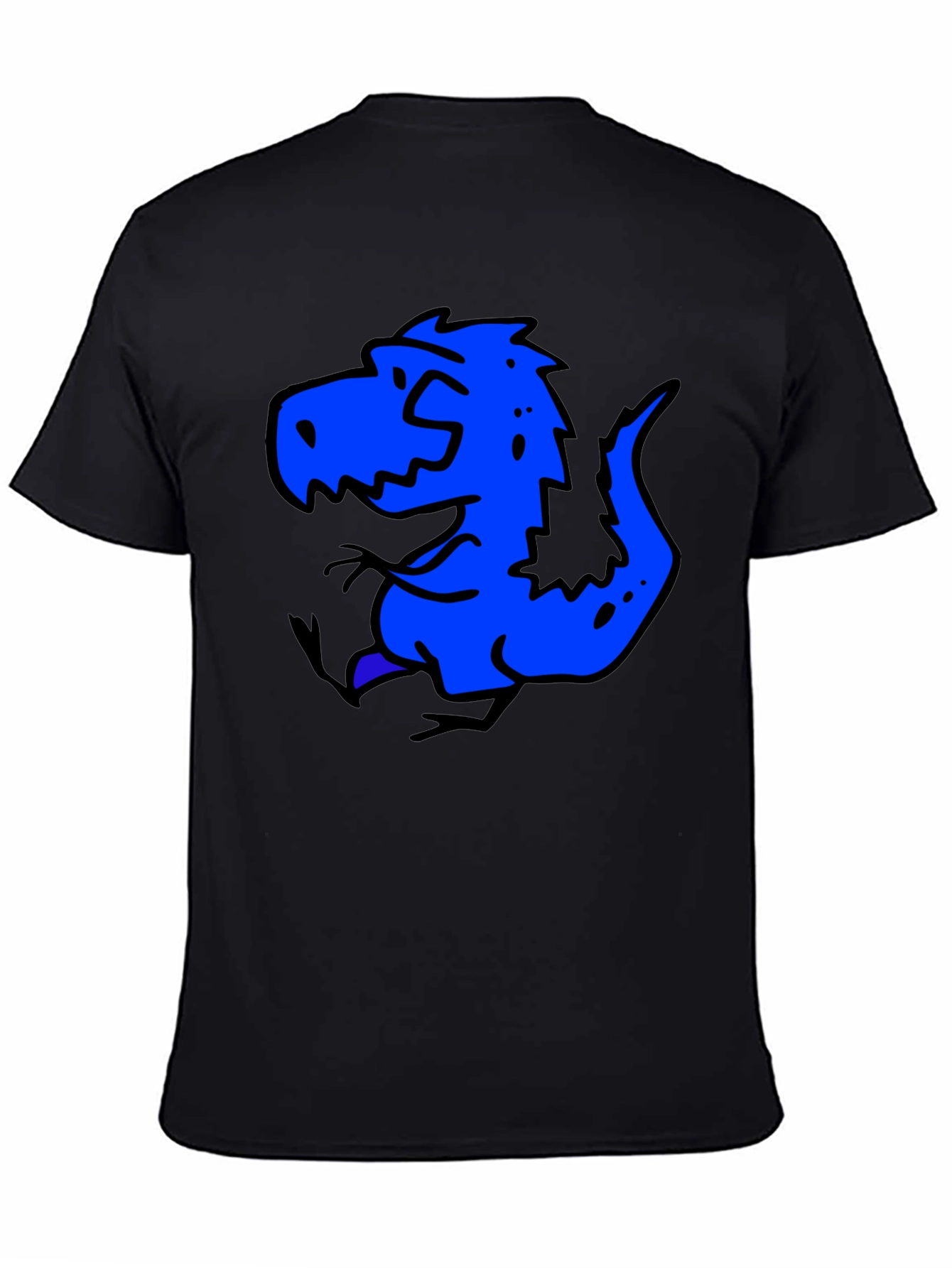 Cartoon Dinosaur Black T-Shirt