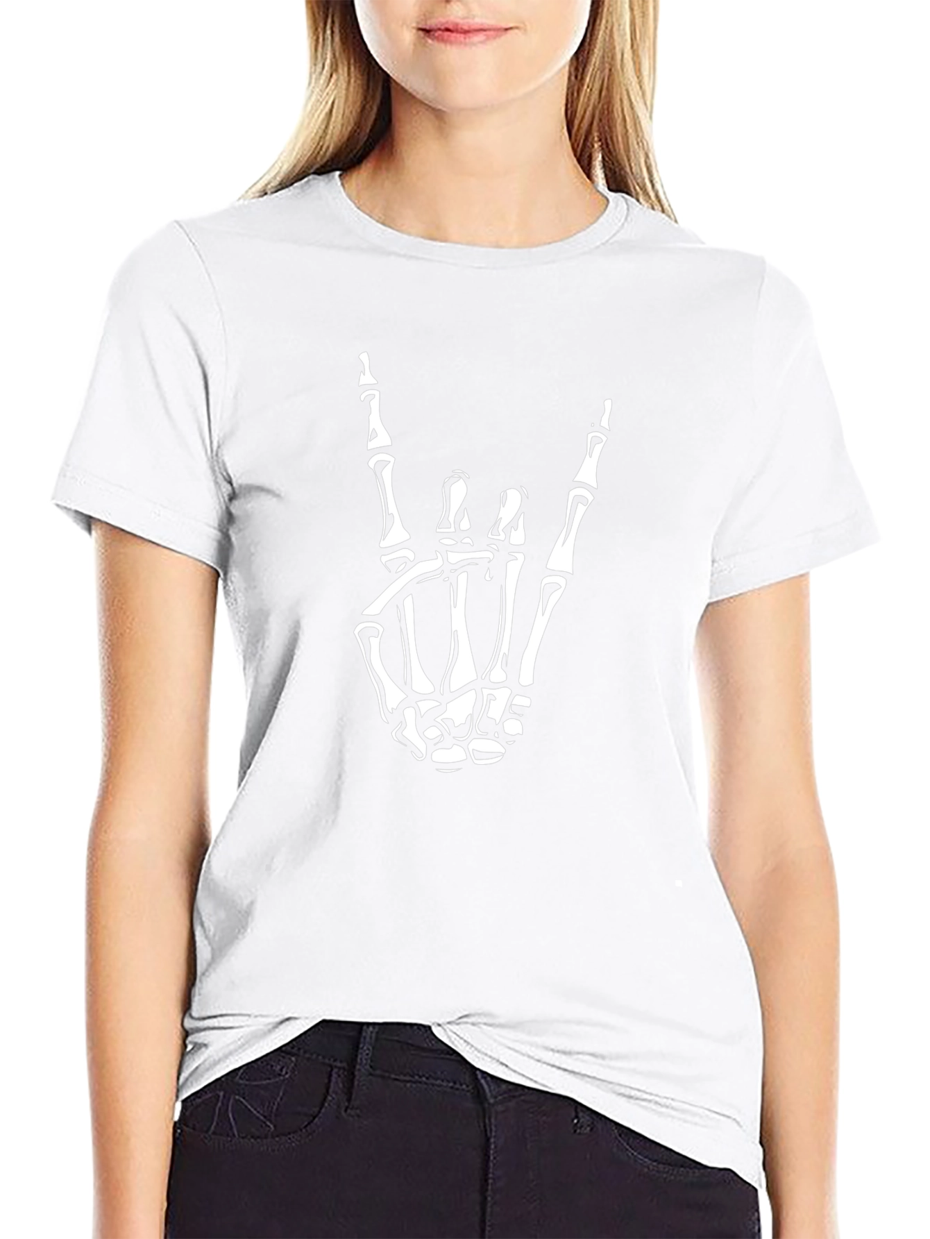 Rock On Skeleton Hand T-Shirt