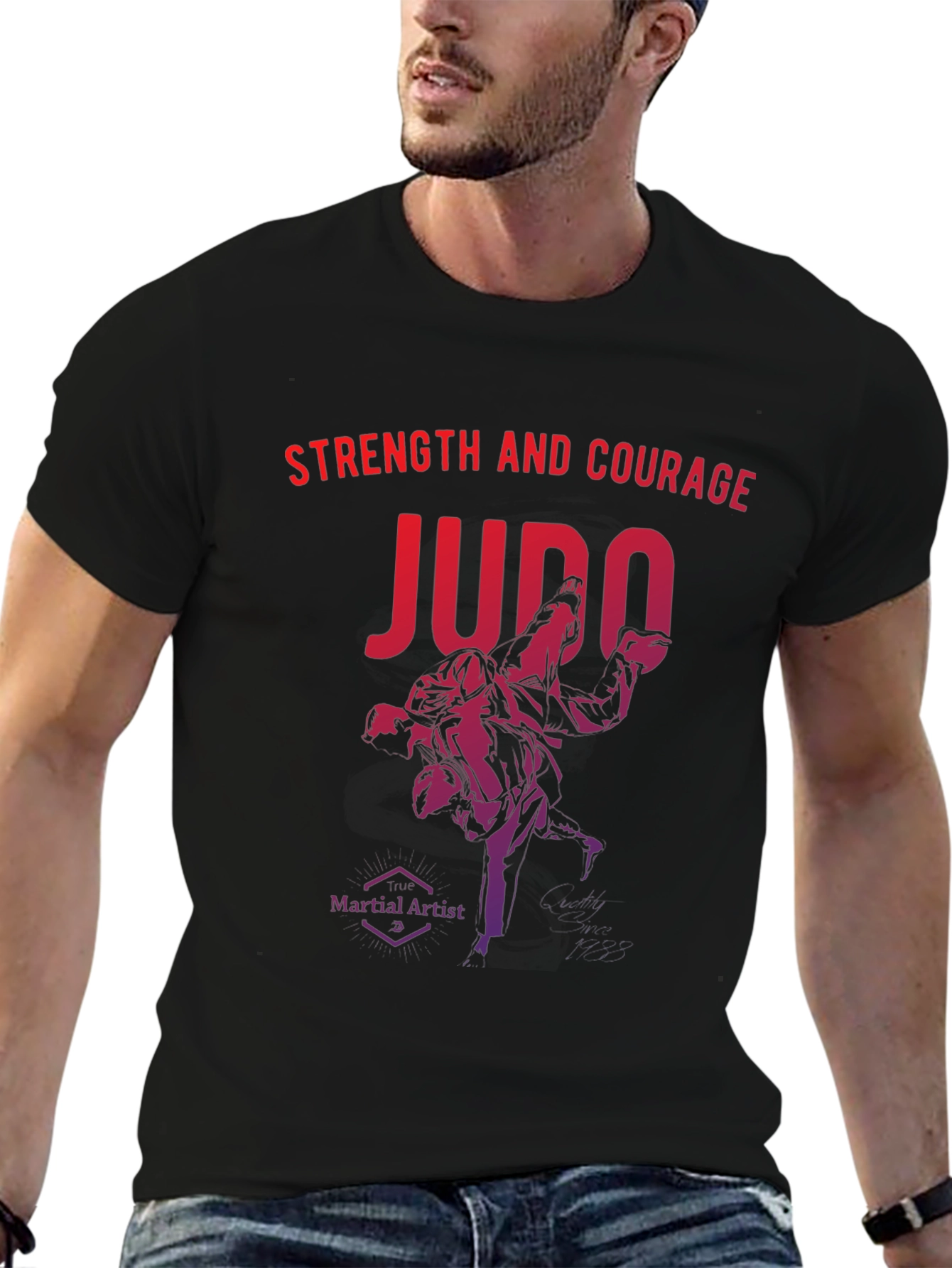 Judo Strength and Courage Graphic T-Shirt