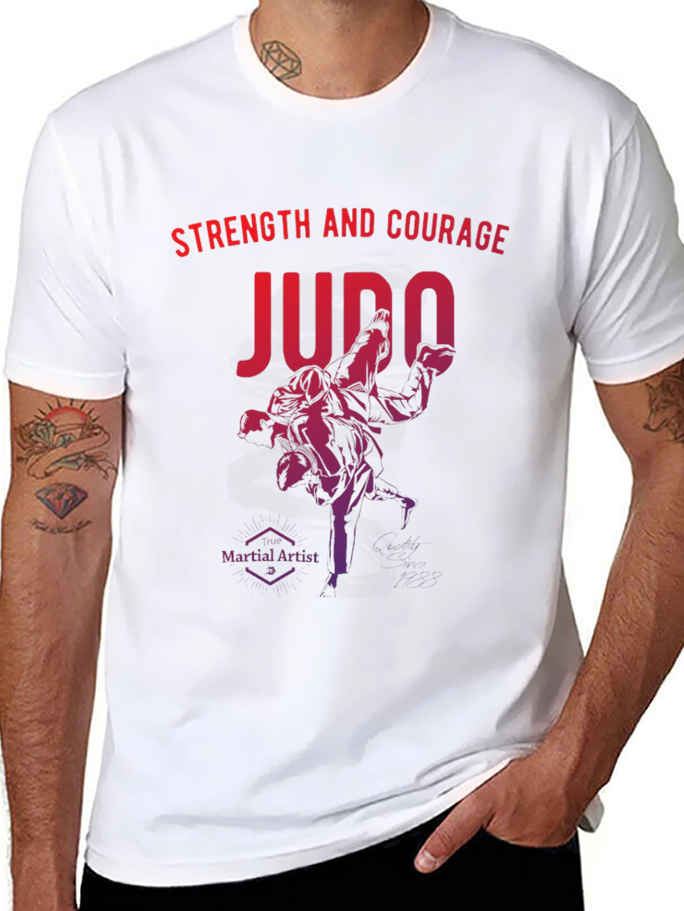 Judo Strength and Courage Graphic T-Shirt