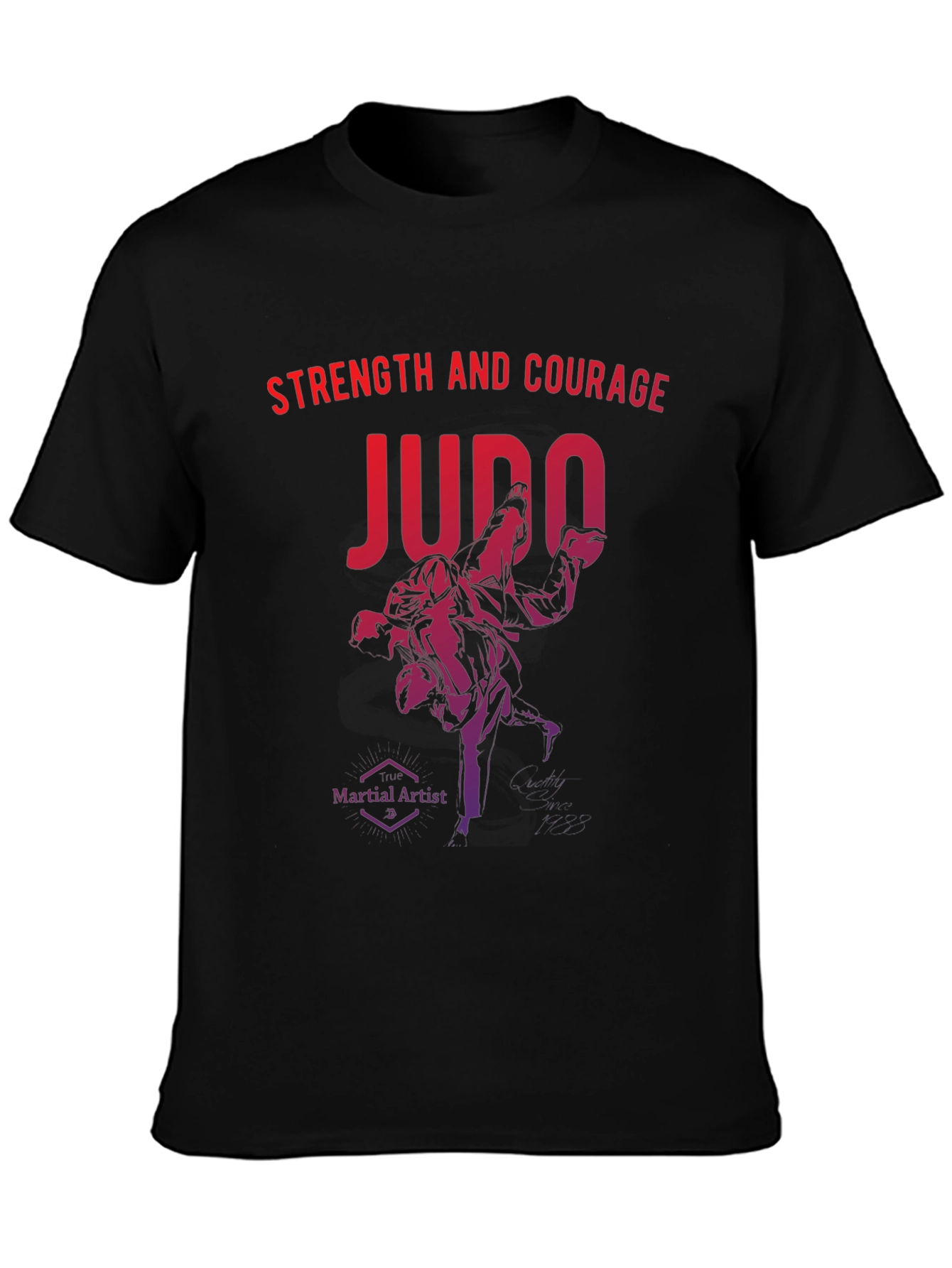 Judo Strength and Courage Graphic T-Shirt