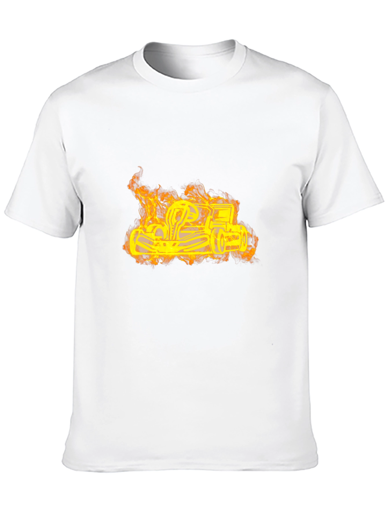 Flaming Go-Kart Black T-Shirt
