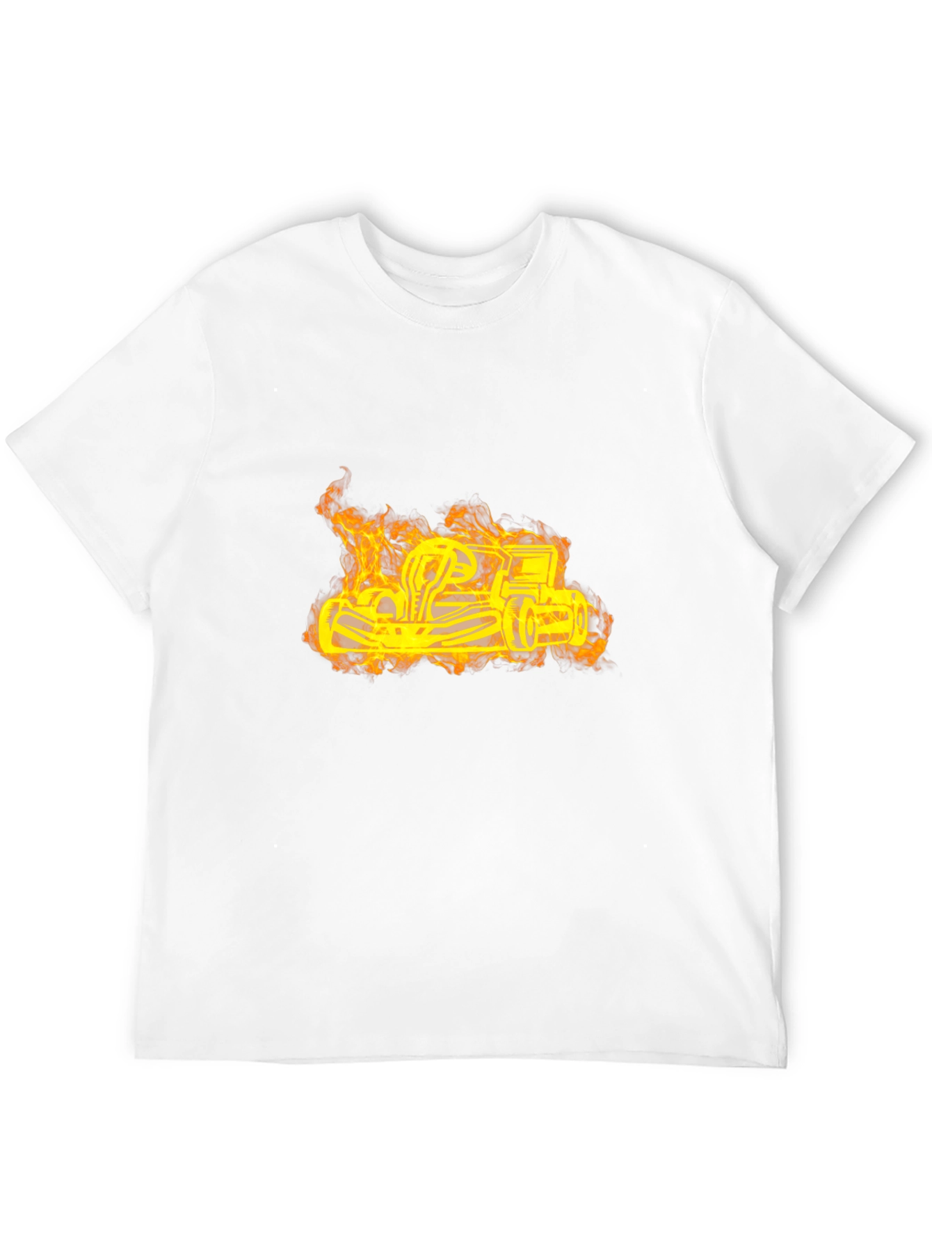 Flaming Go-Kart Black T-Shirt
