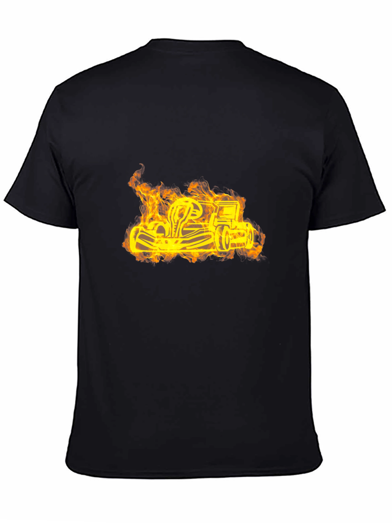 Flaming Go-Kart Black T-Shirt