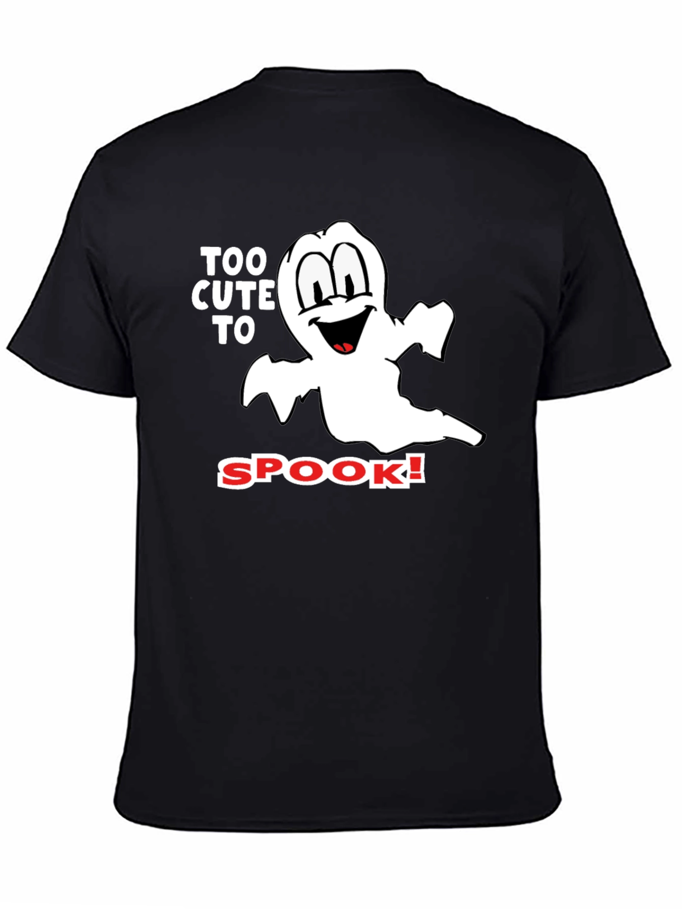 Too Cute to Spook Black Halloween T-Shirt