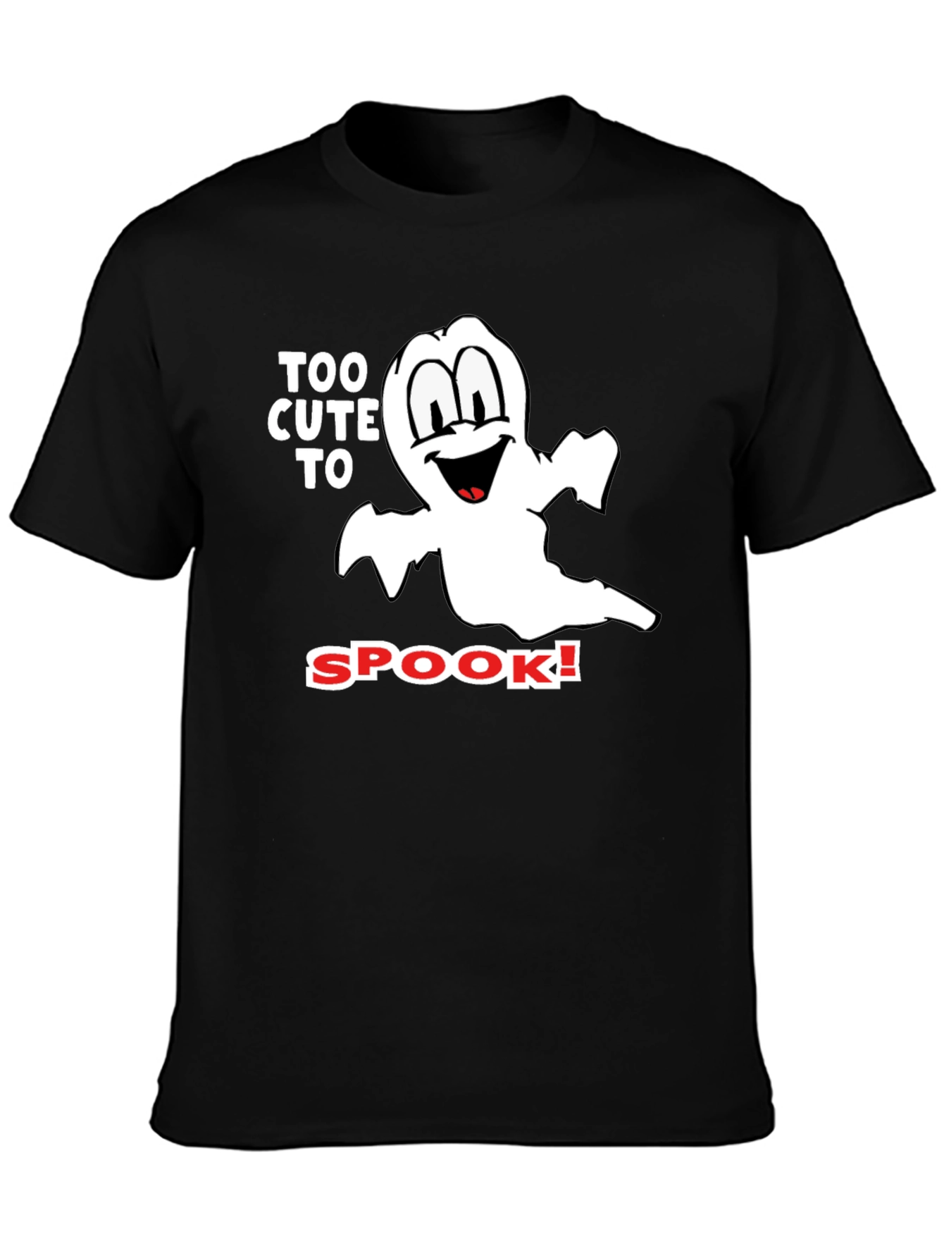 Too Cute to Spook Black Halloween T-Shirt