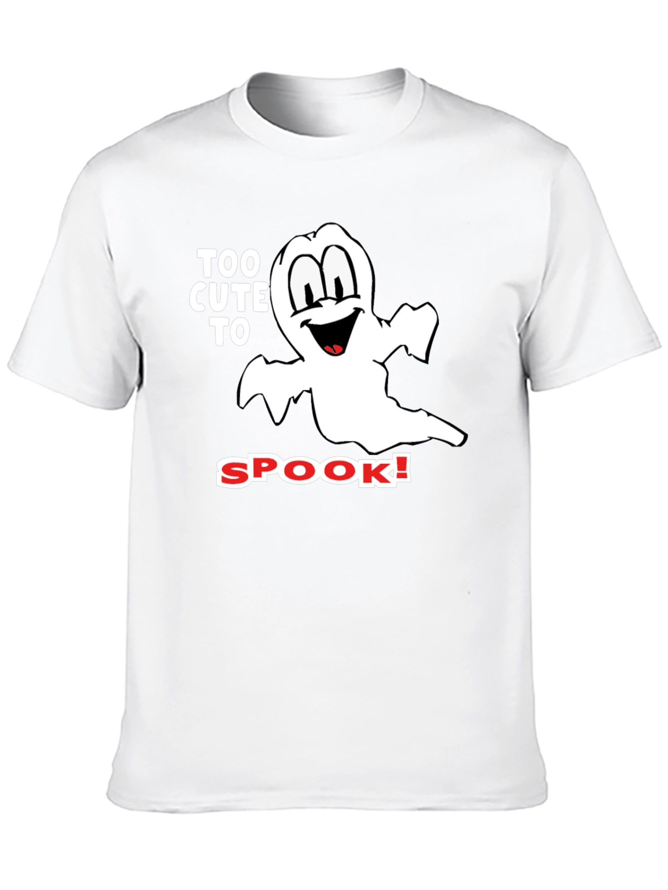 Too Cute to Spook Black Halloween T-Shirt