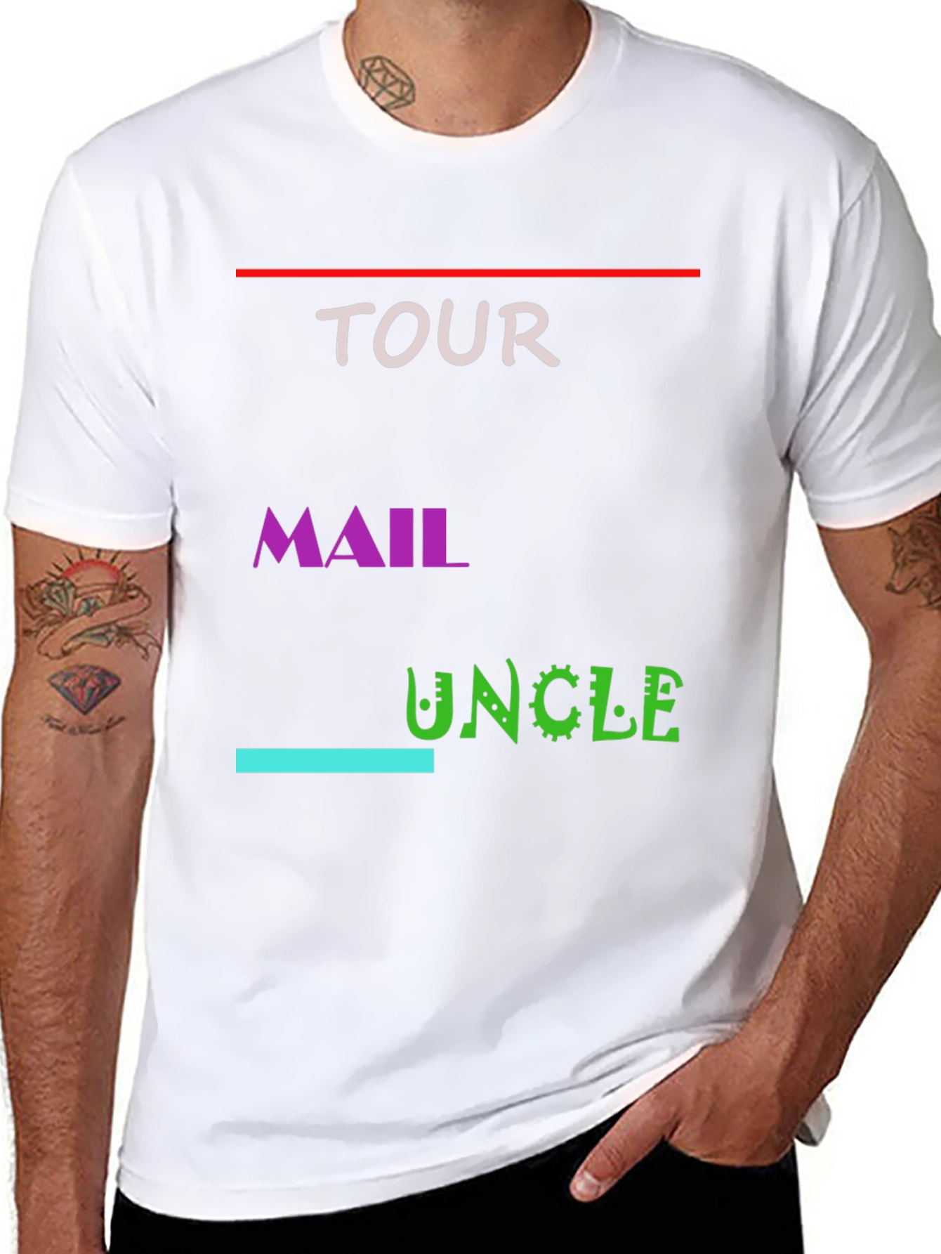 Tour Mail Uncle Graphic Tee - Black
