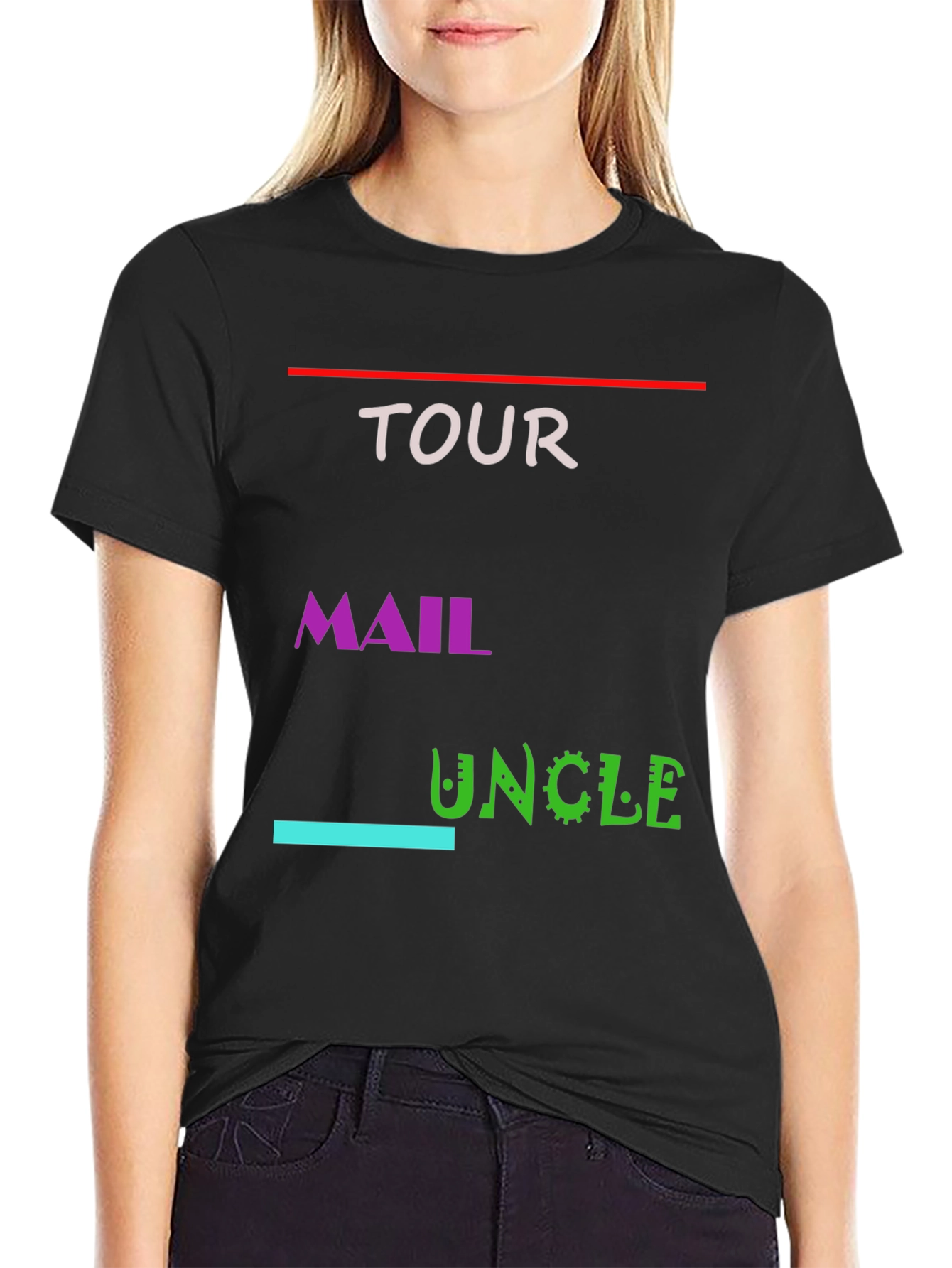 Tour Mail Uncle Graphic Tee - Black