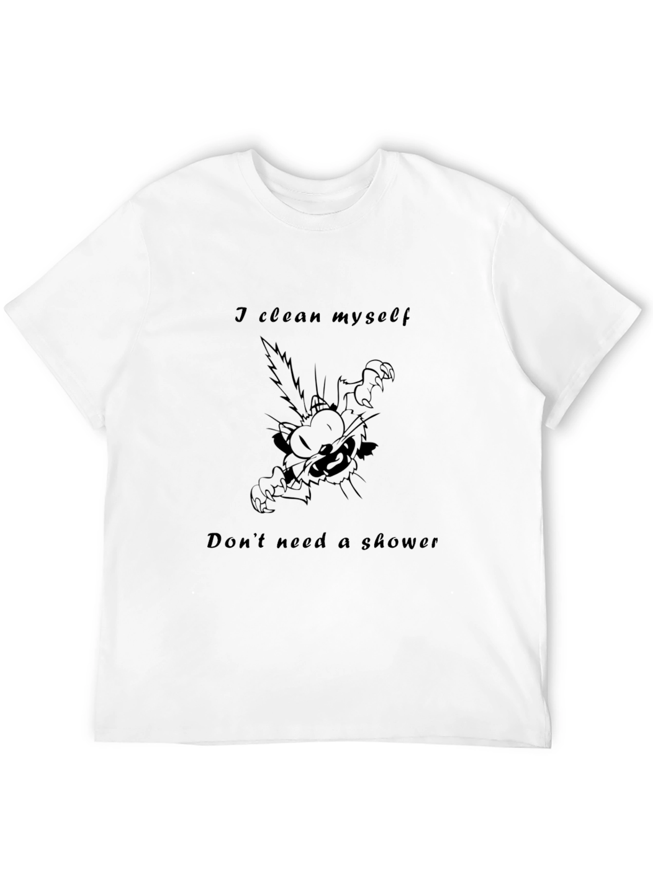 I Clean Myself Black Graphic Tee