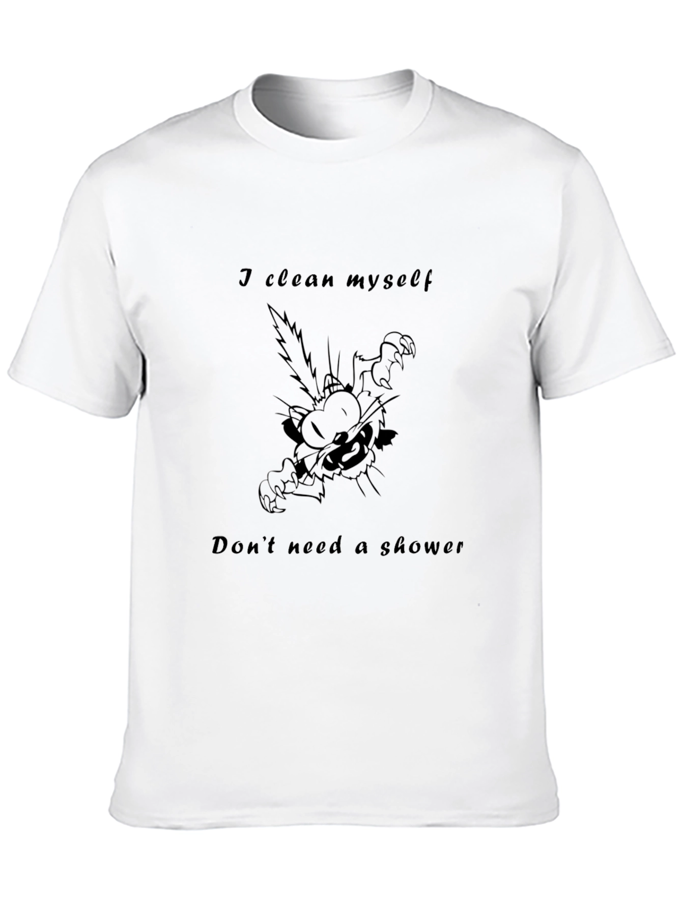 I Clean Myself Black Graphic Tee
