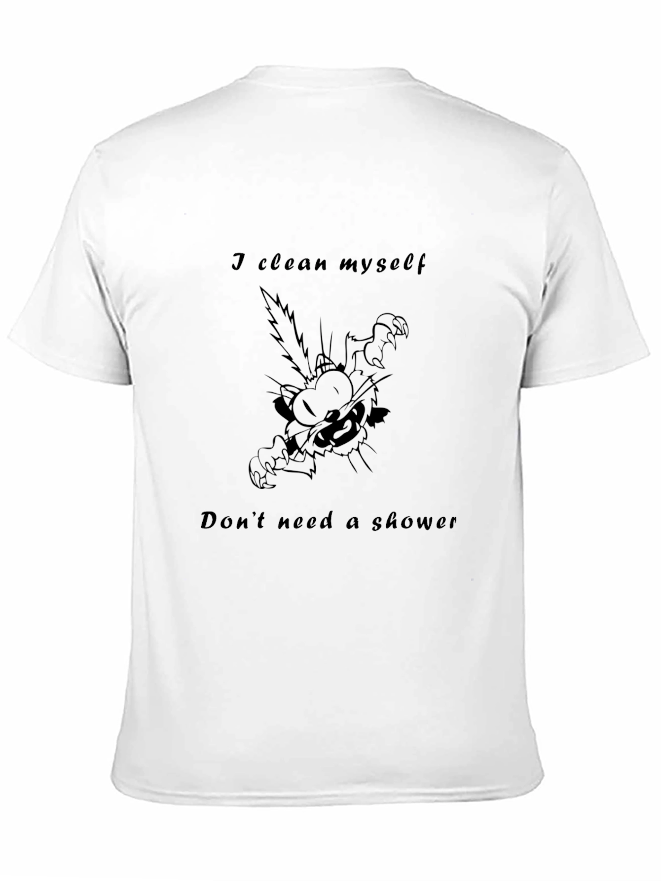 I Clean Myself Black Graphic Tee